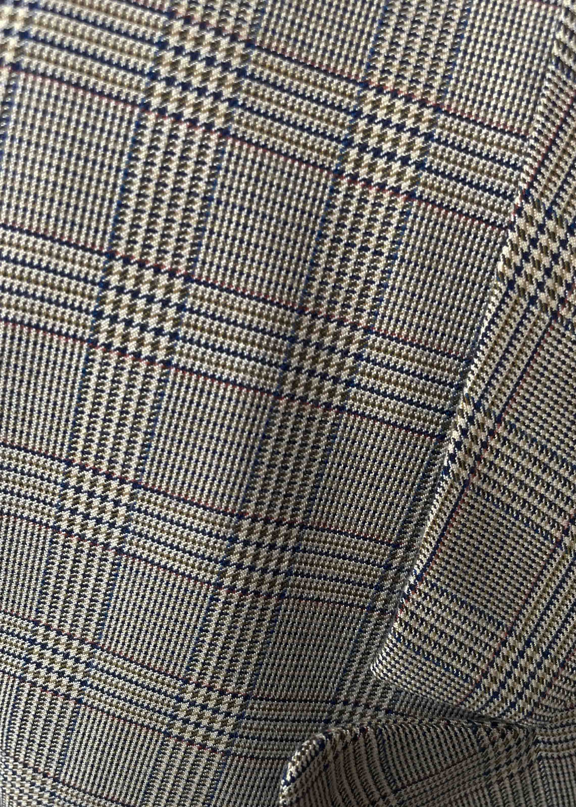 Vintage Multicoloured Checked Oversized Double Breasted Blazer