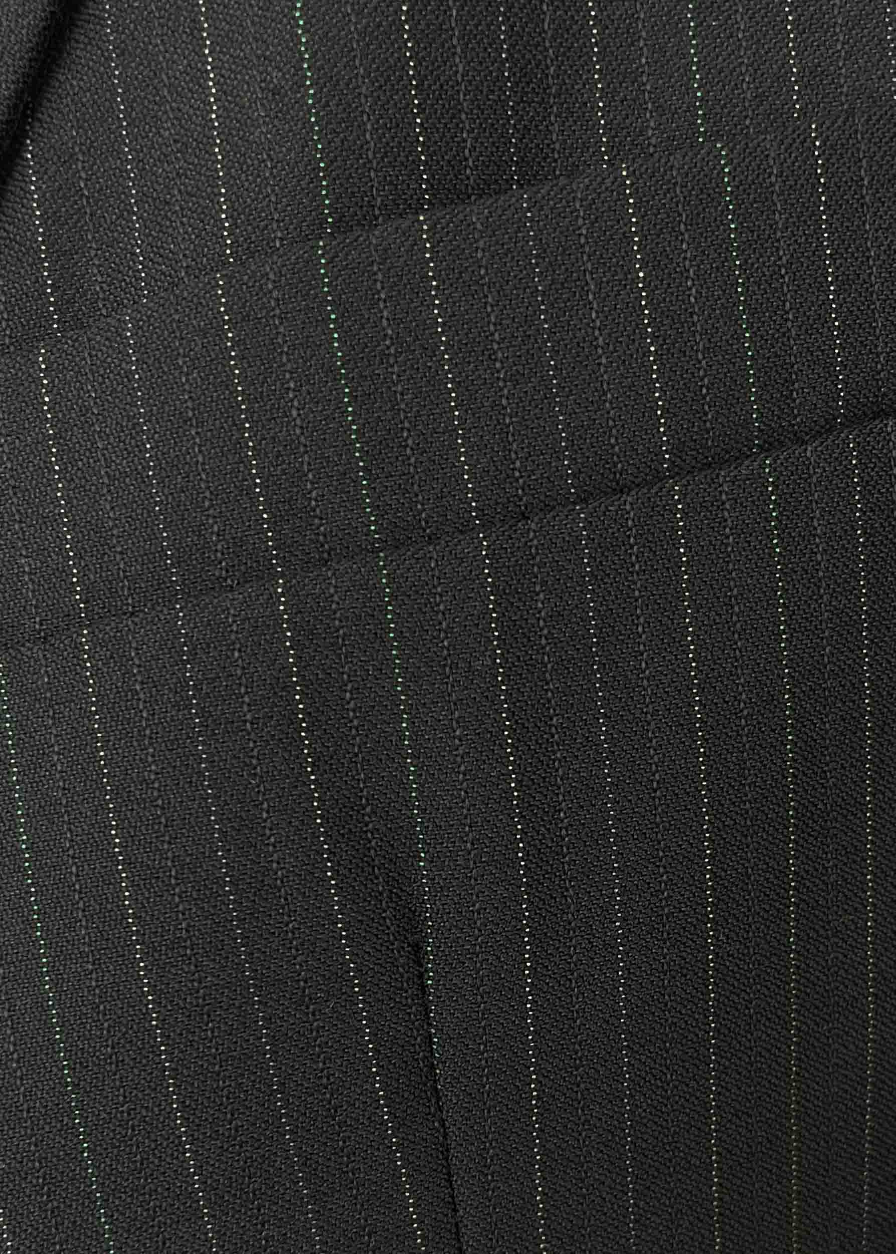 Vintage Navy blue Striped Oversized Double Breasted Blazer