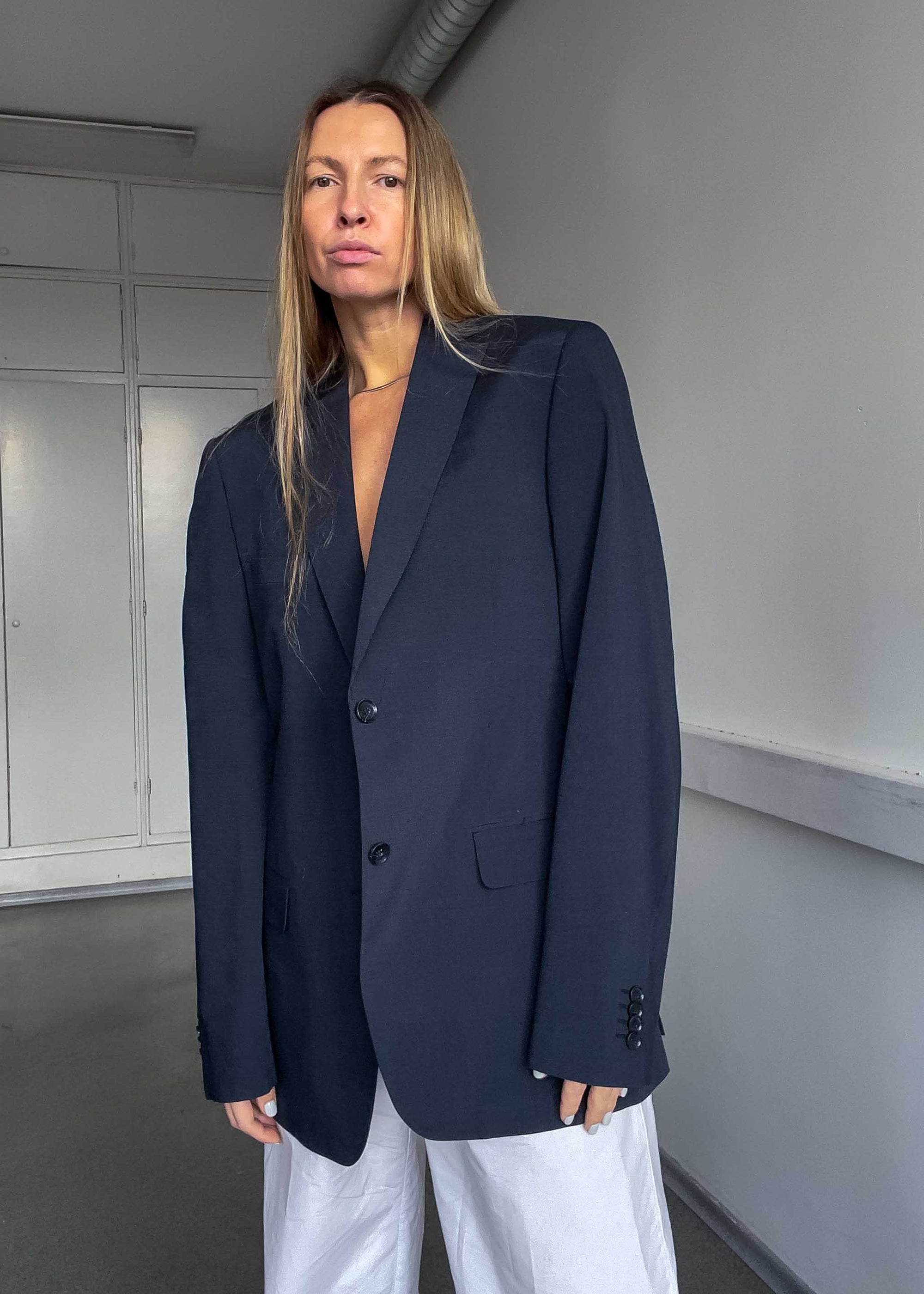 Vintage Blue Oversized Blazer