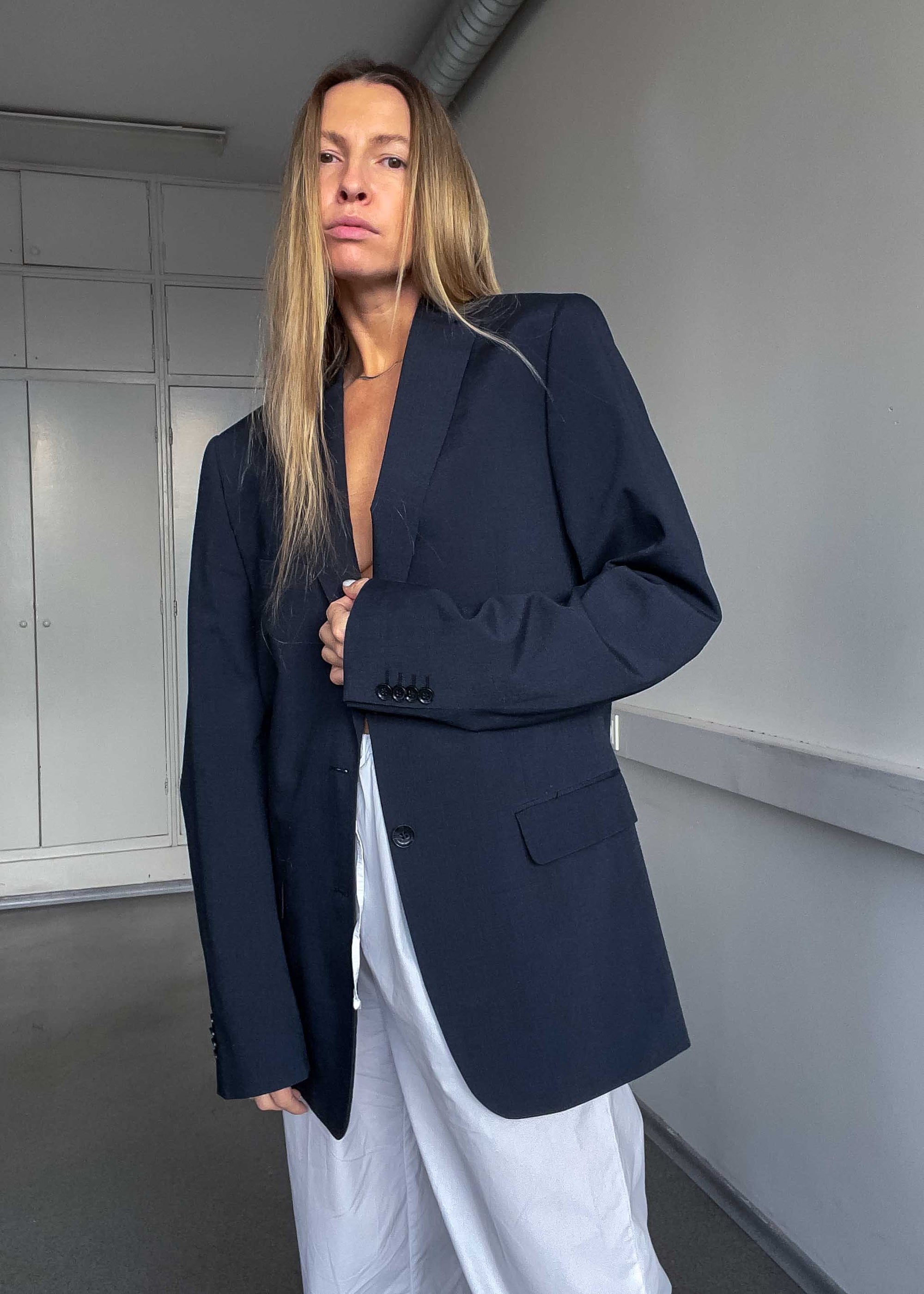 Vintage Blue Oversized Blazer