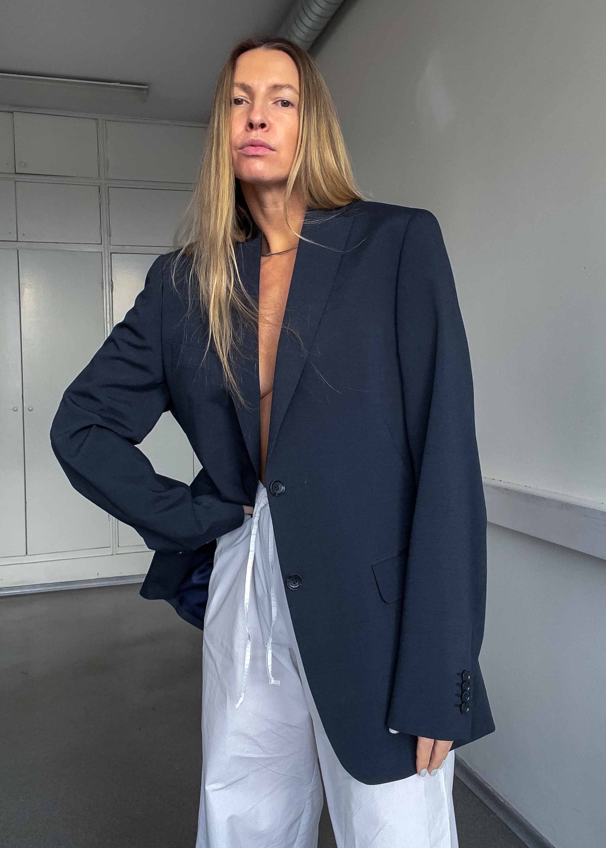 Vintage Blue Oversized Blazer