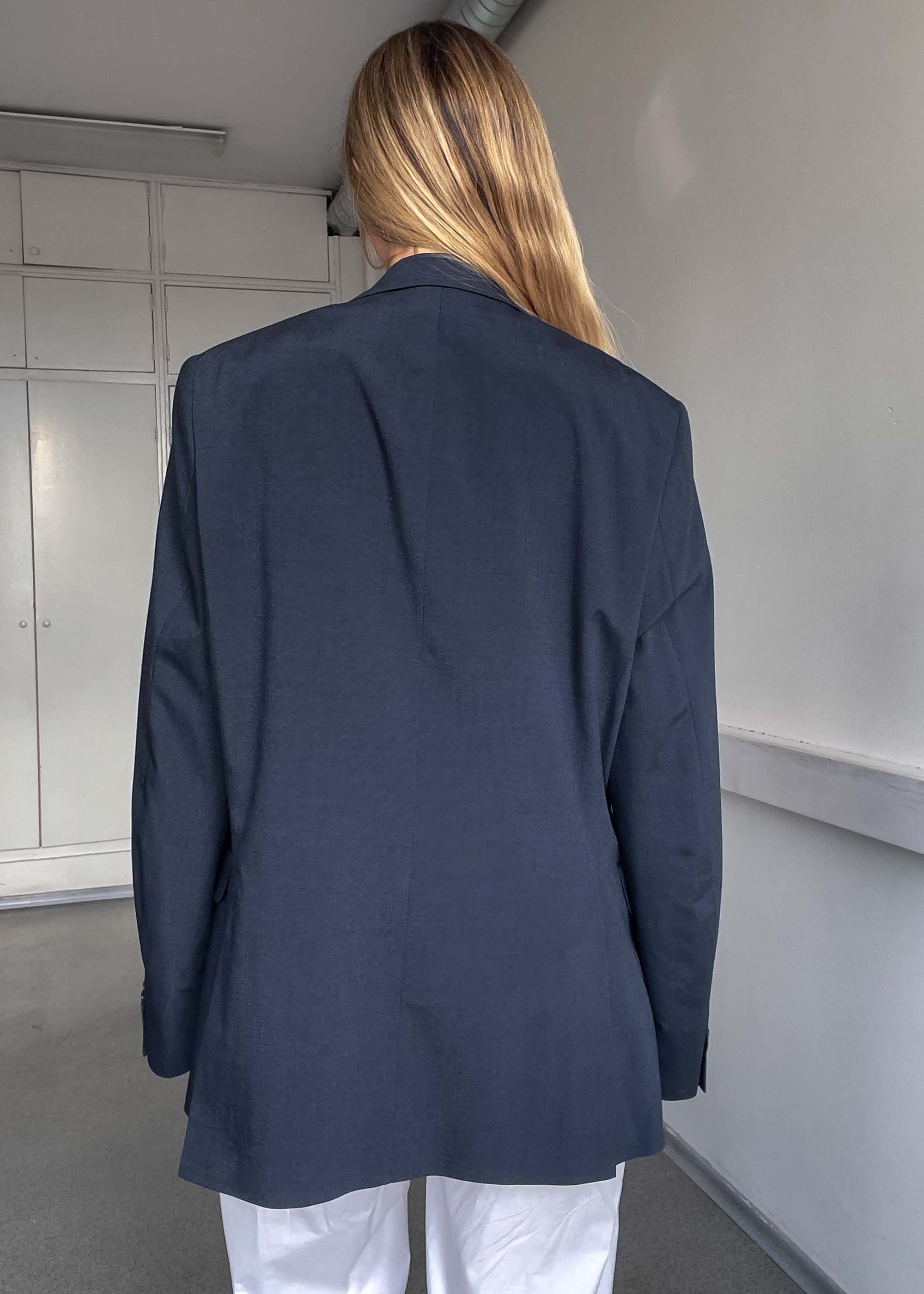 Vintage Blue Oversized Blazer