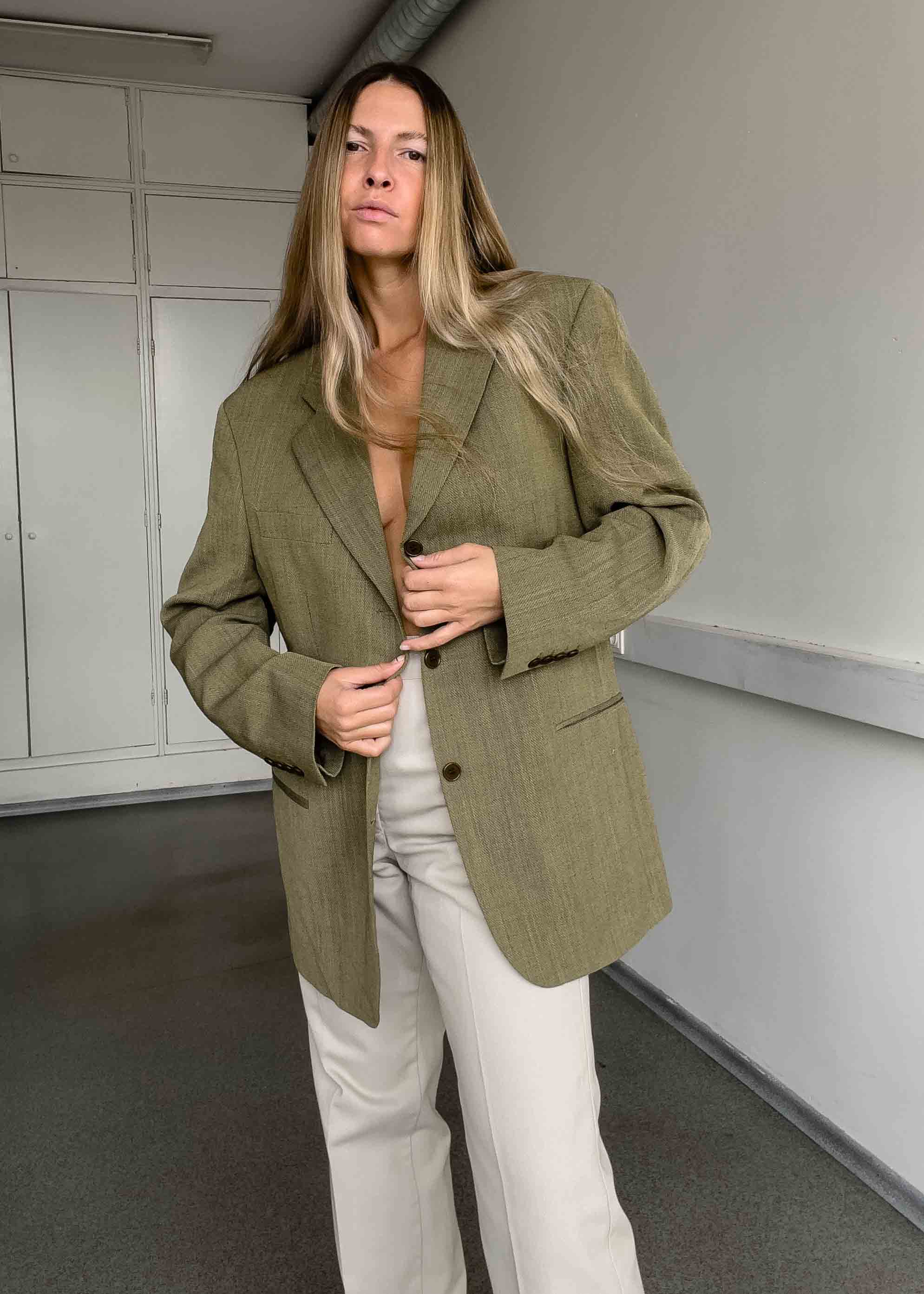 Vintage Oversized Blazer in Khaki