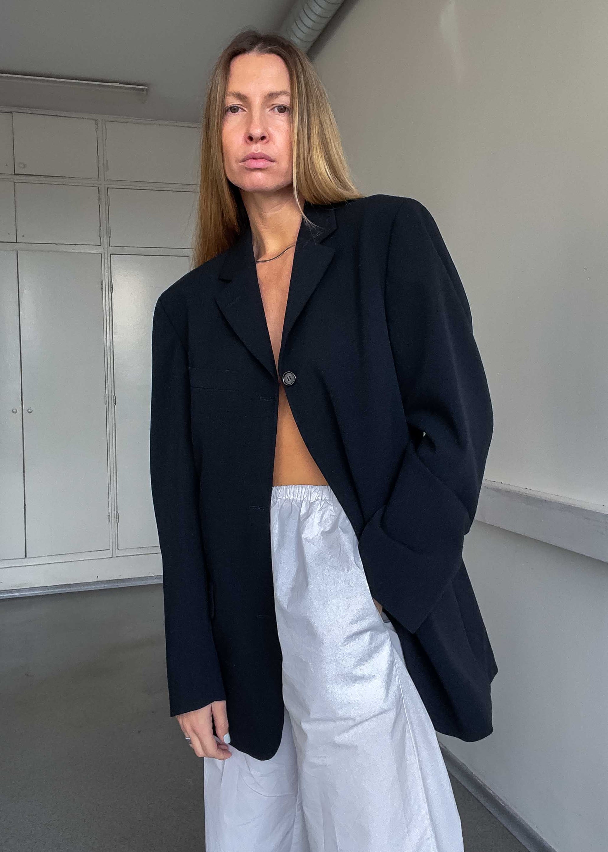 Vintage Black Oversized Blazer