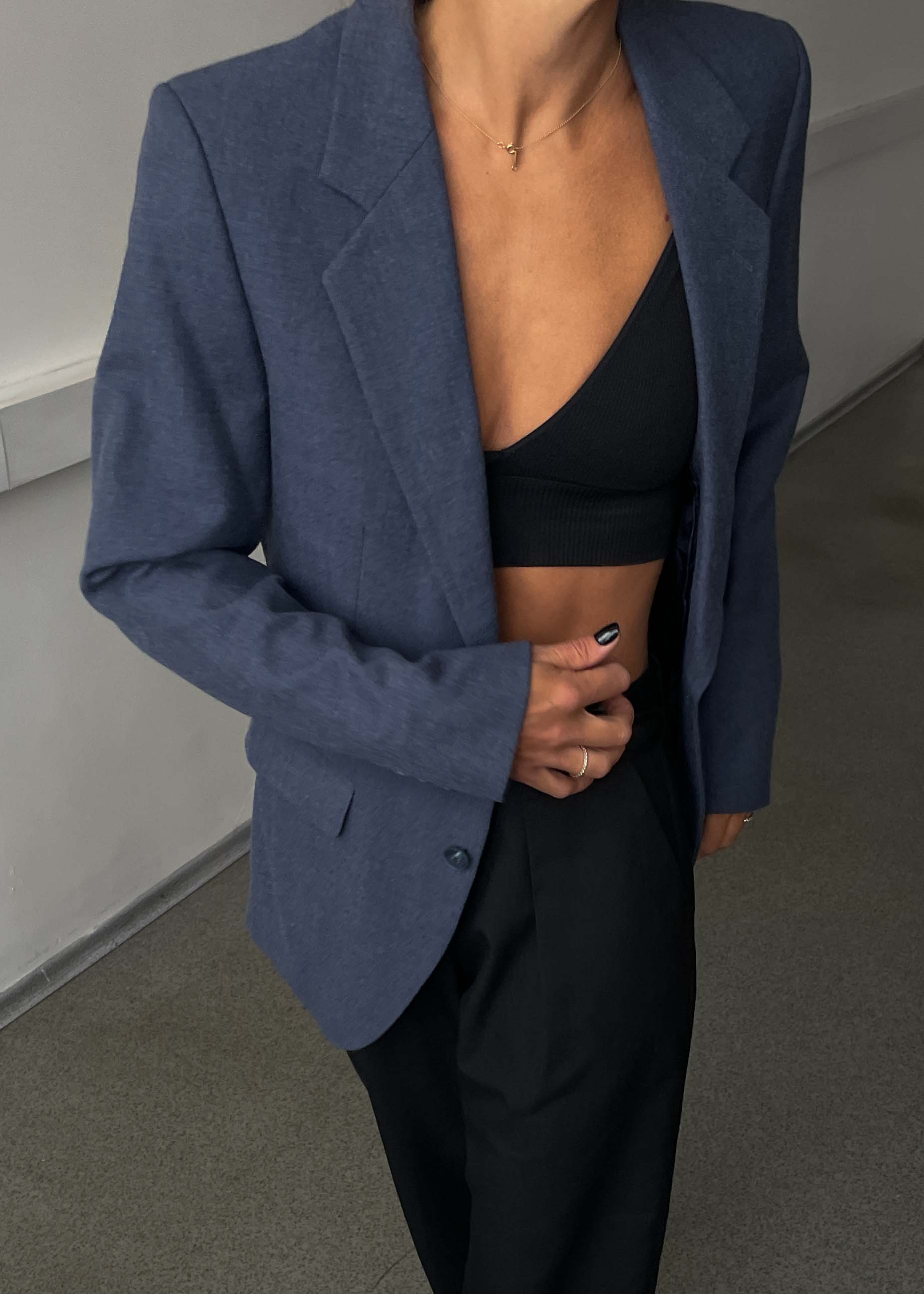 Vintage Light Blue Small Fit Blazer