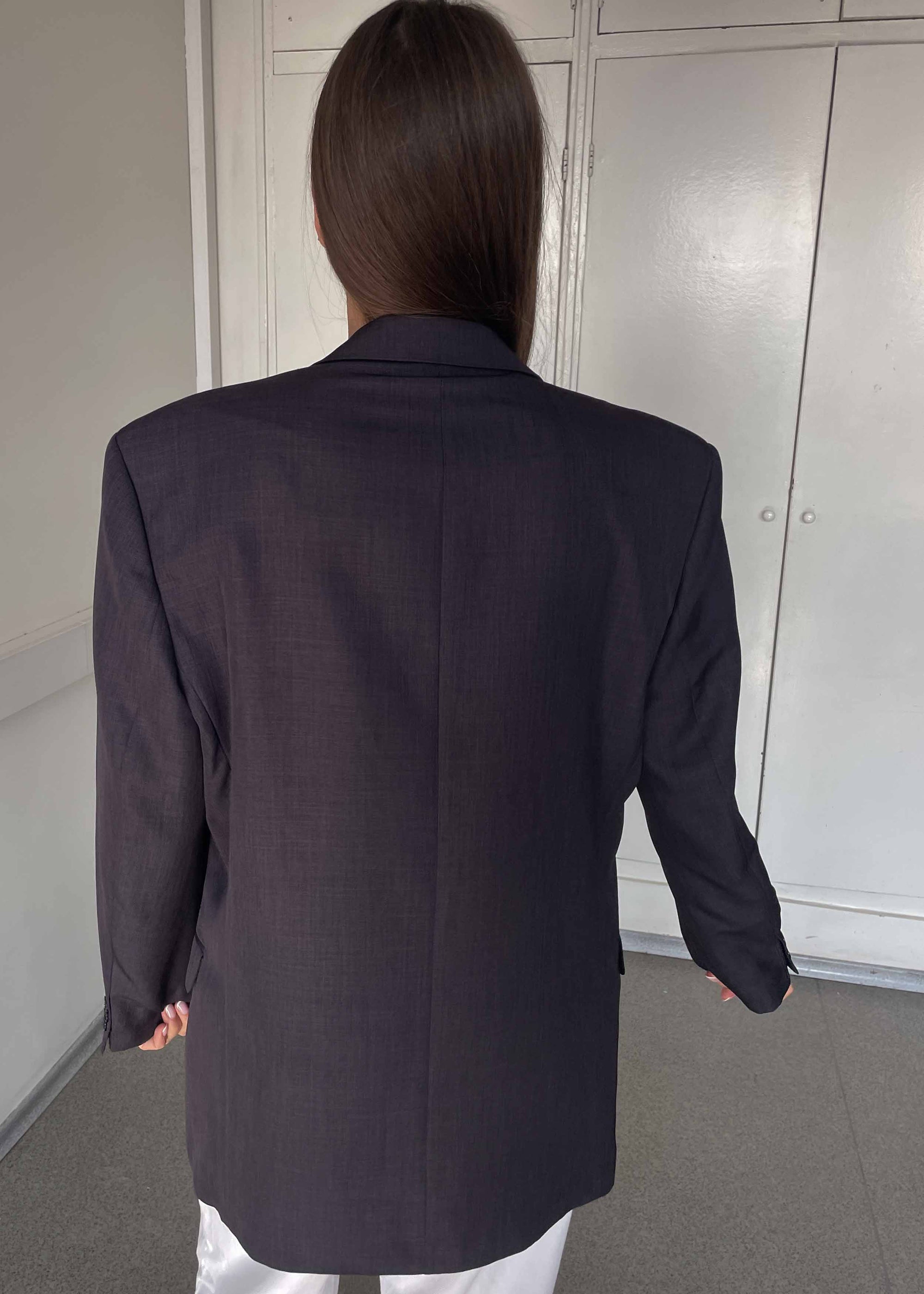Vintage Grey/ Purple Oversized Blazer