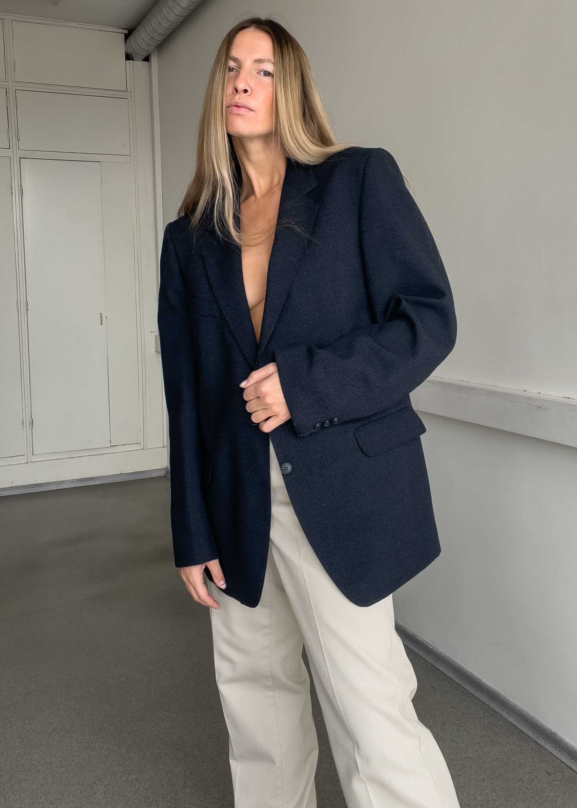 Vintage Blue Oversized Blazer