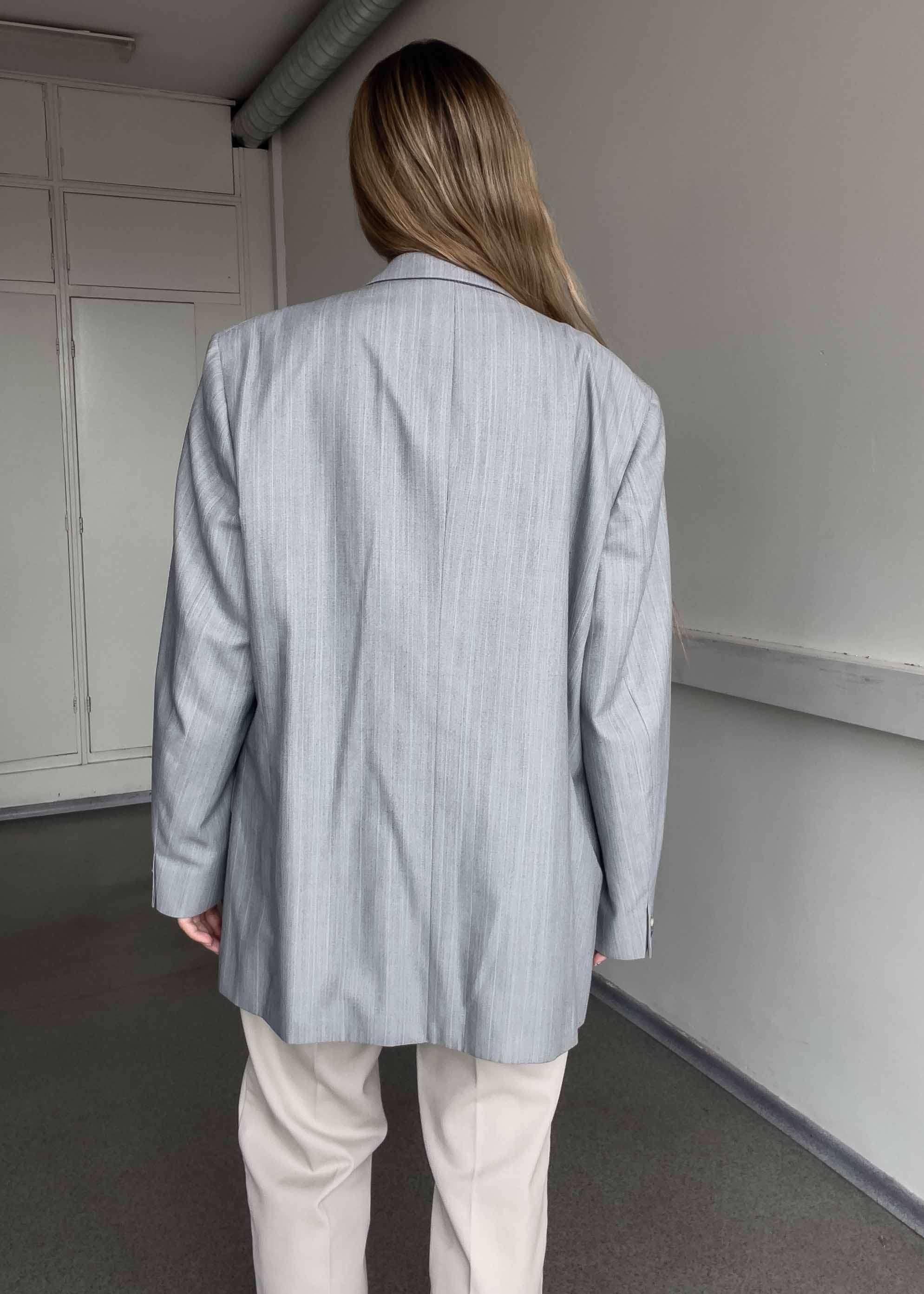 Vintage Light Grey Oversized Blazer