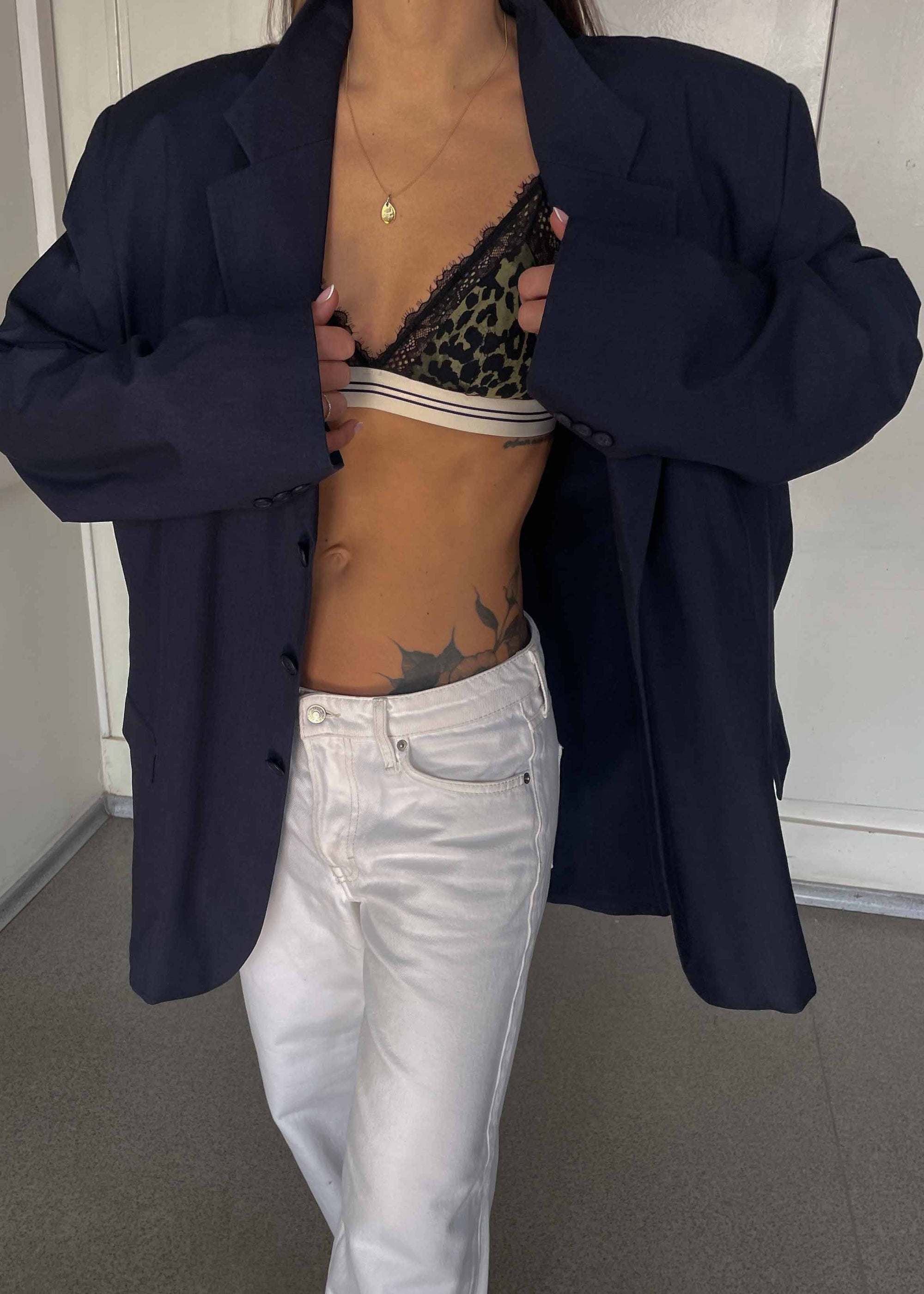 Vintage Blue Light Weight Oversized Blazer