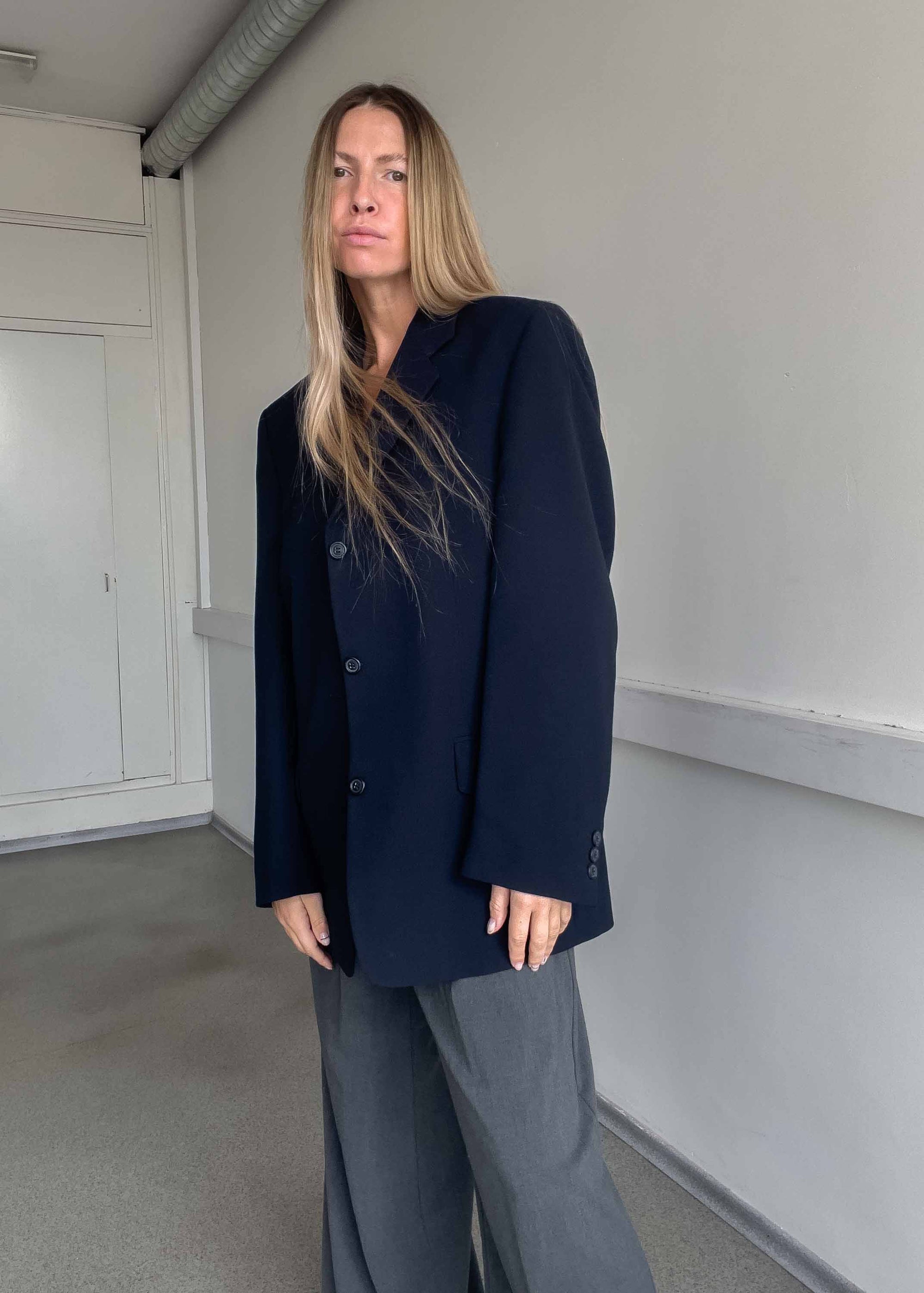 Vintage Blue Oversized Blazer