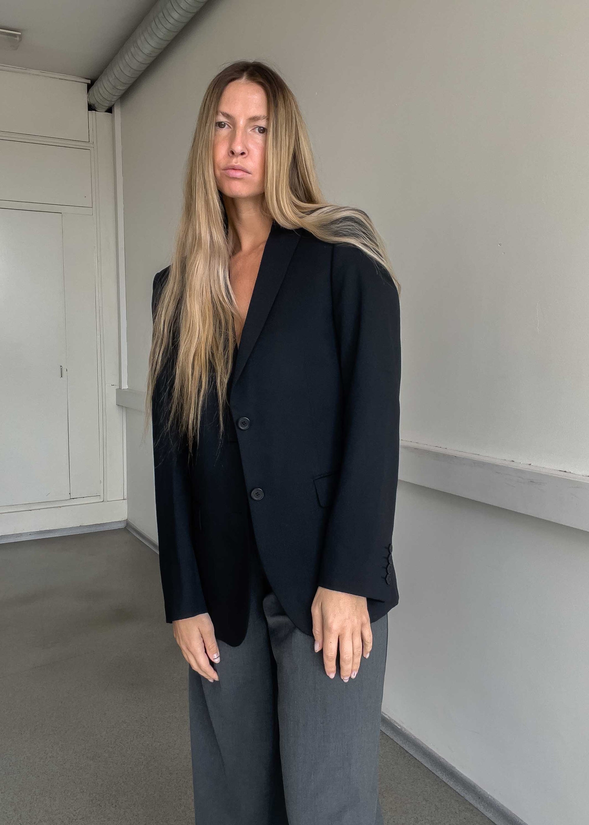 Vintage Black Oversized Blazer
