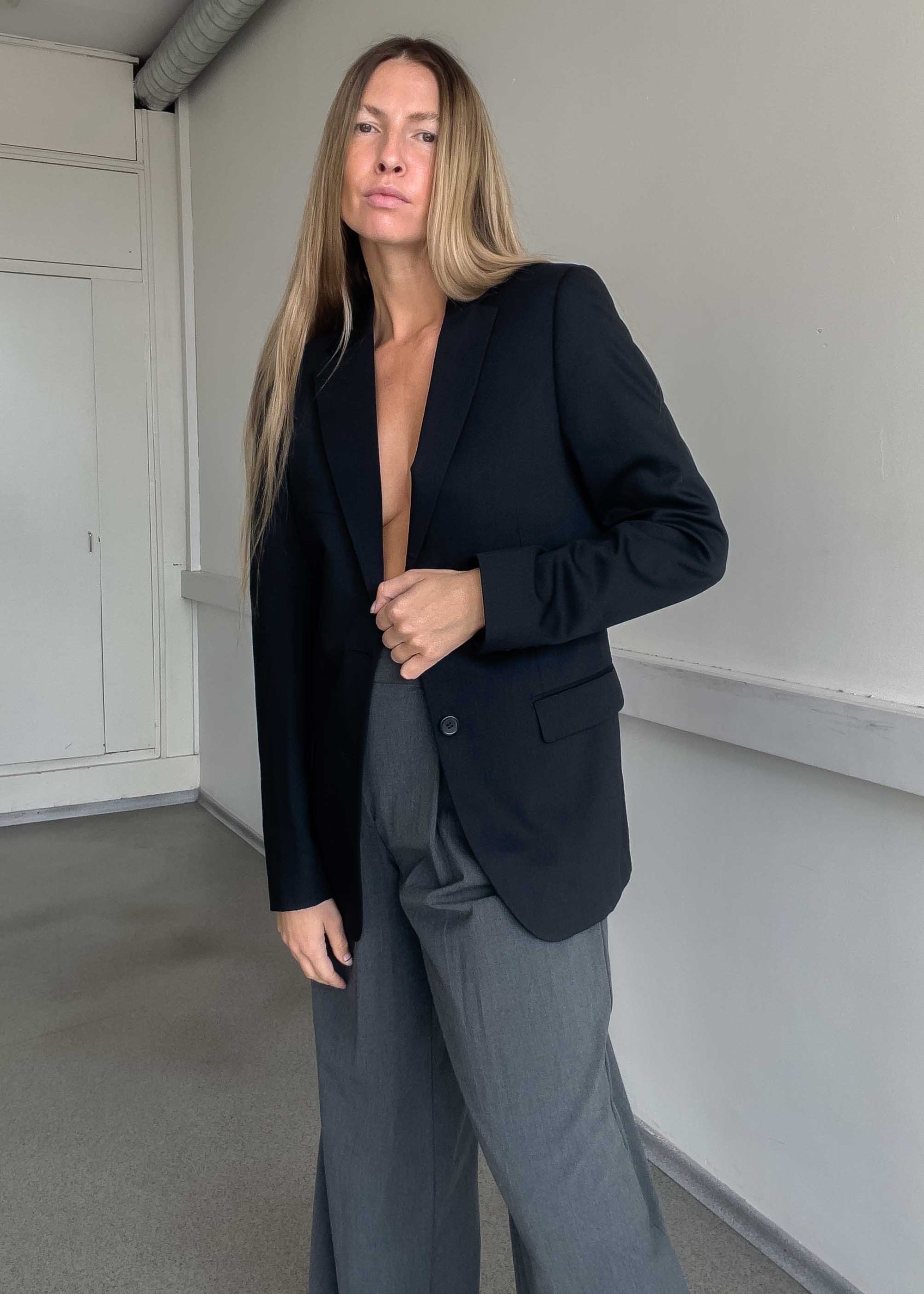 Vintage Black Oversized Blazer