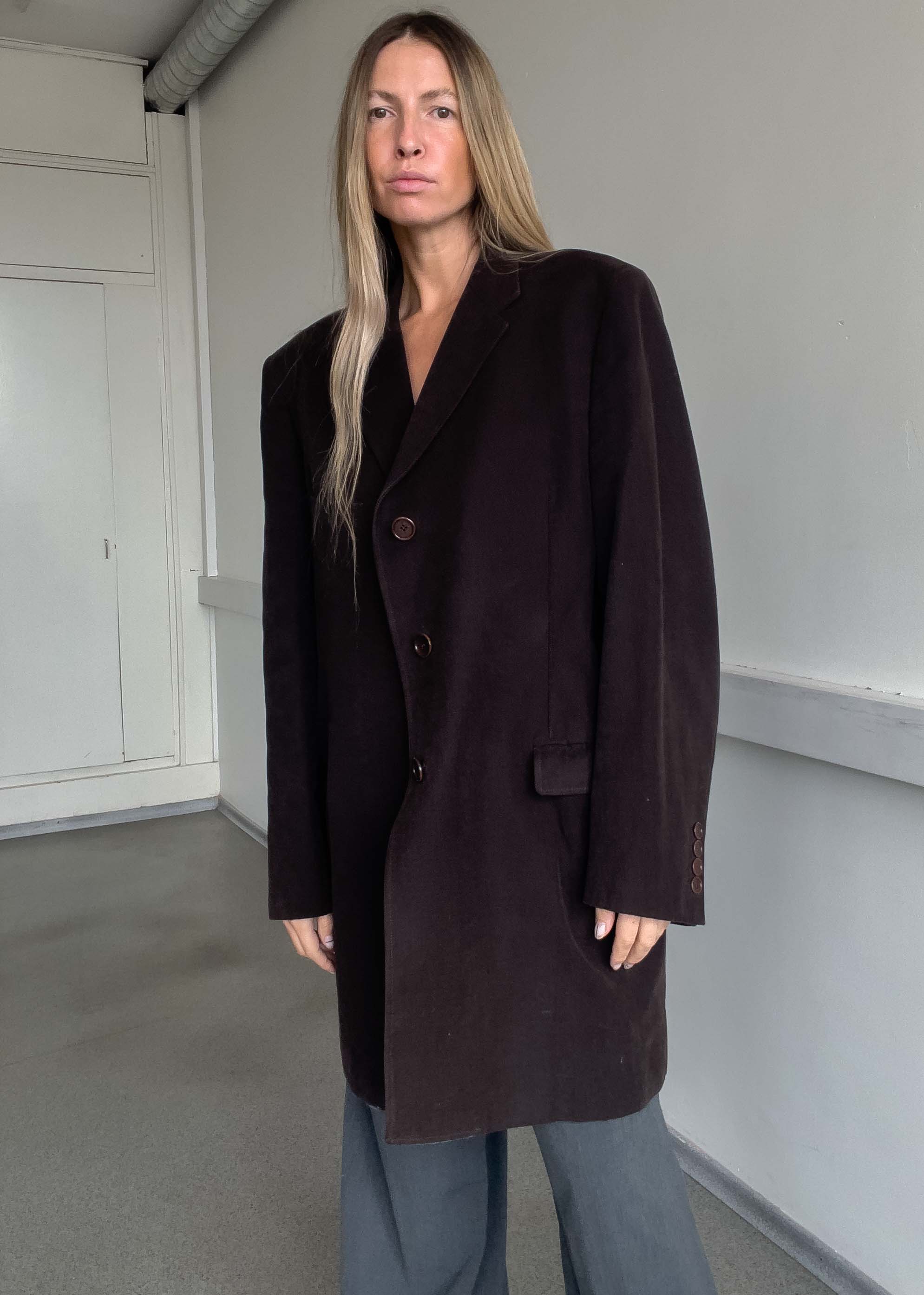 Vintage Brown Oversized Straight Cut Jacket/Coat