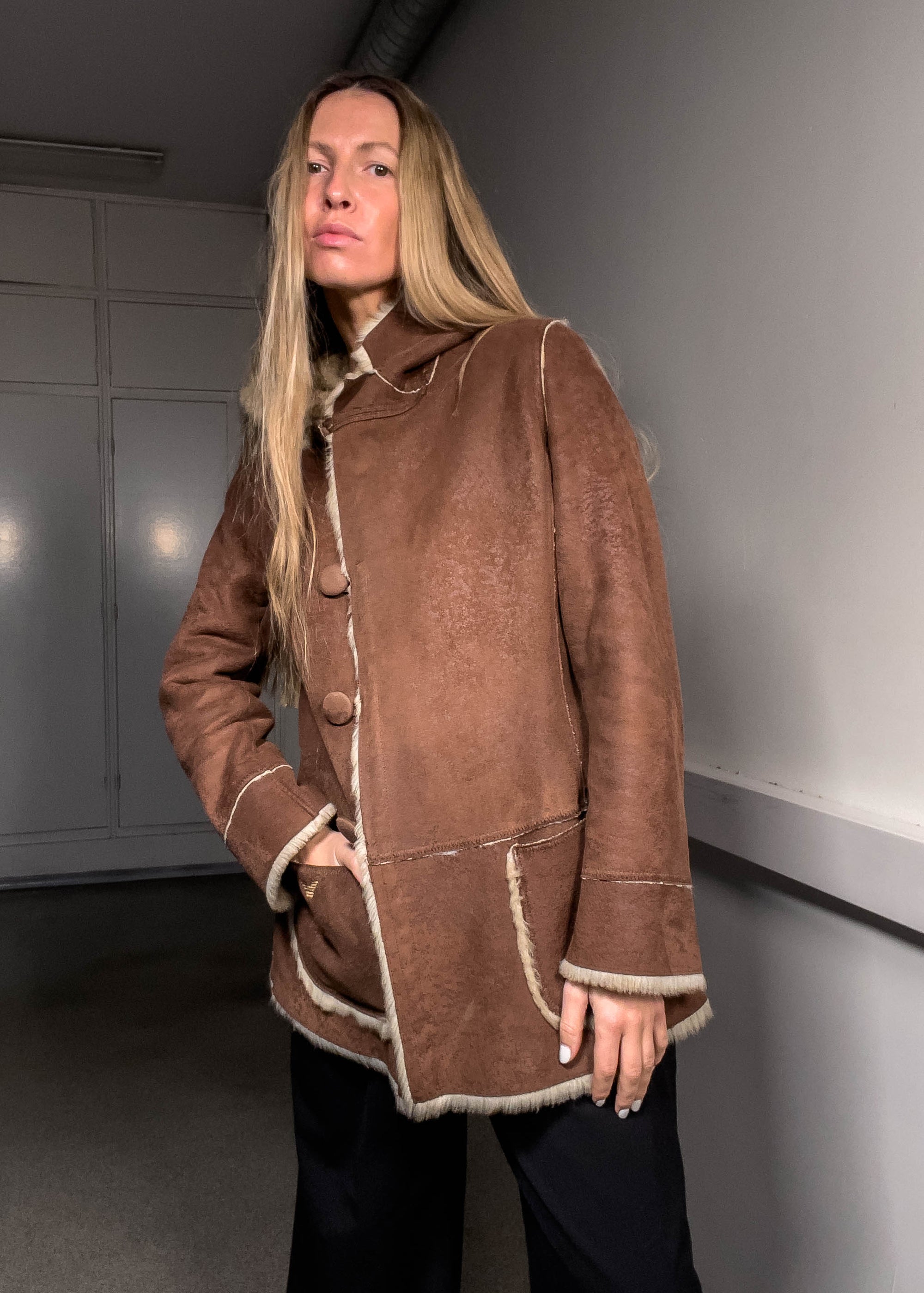 Vintage ARMANI Faux Fur Coat