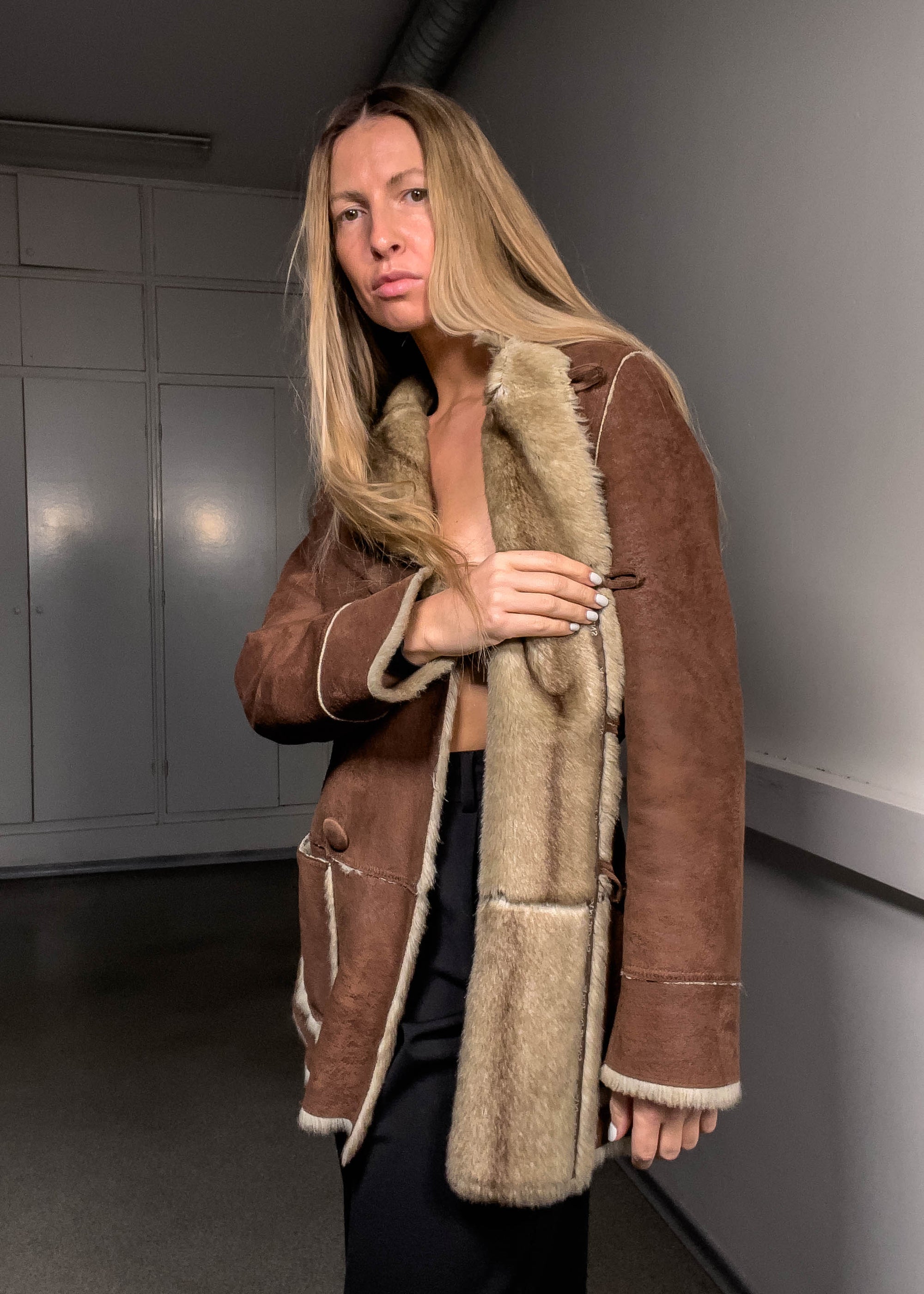 Vintage ARMANI Faux Fur Coat