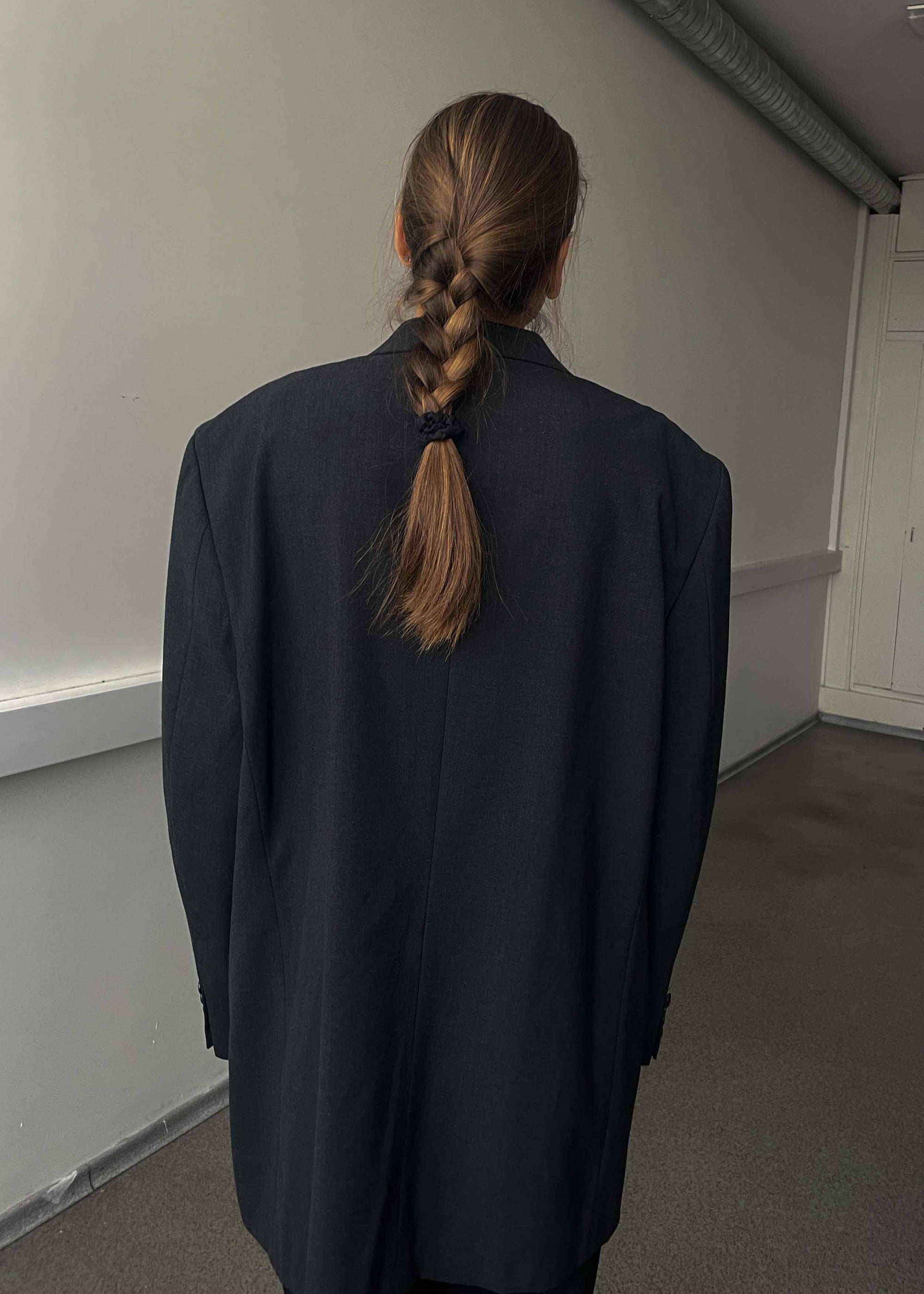 Vintage Dark Grey Oversized Blazer