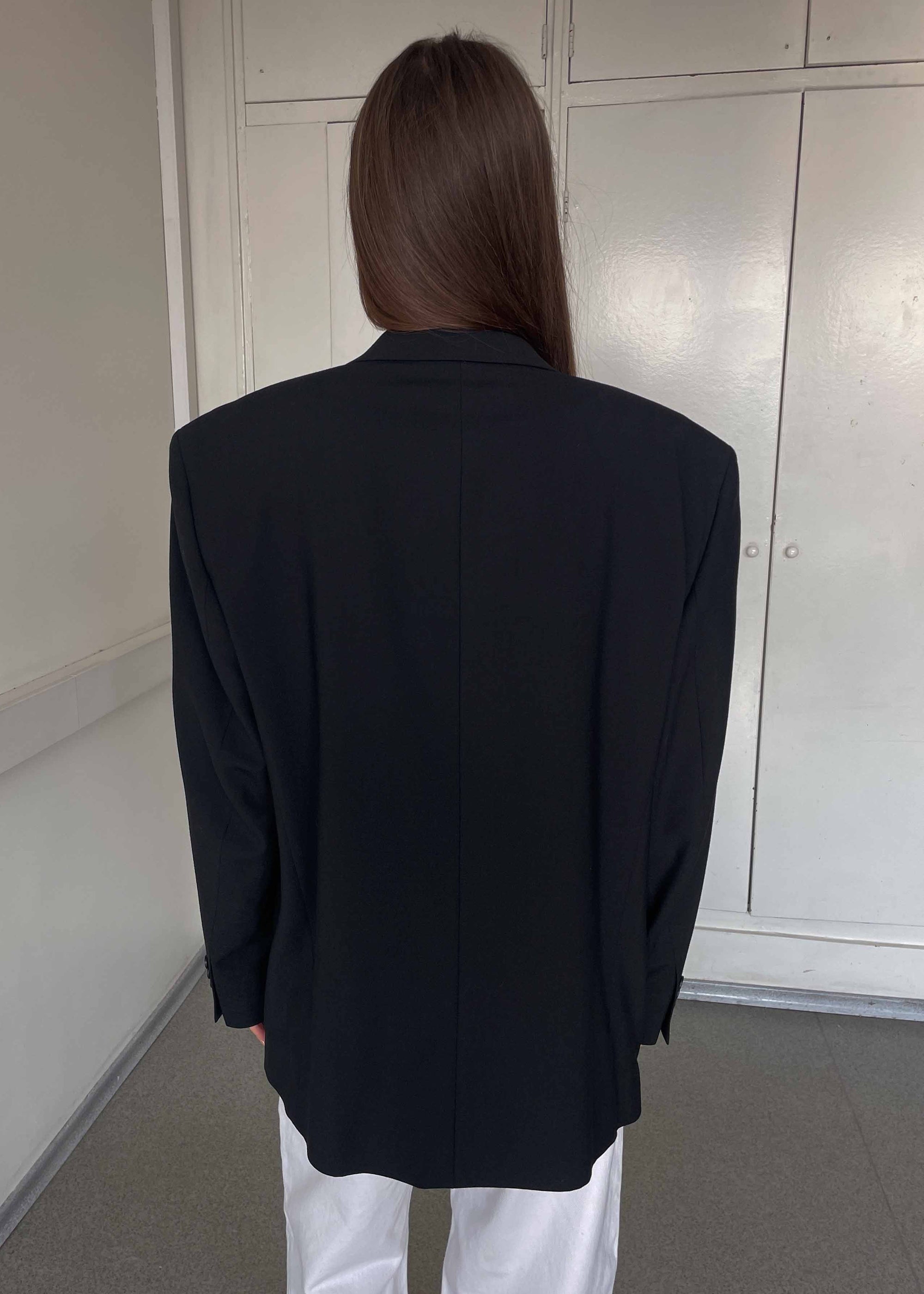 Vintage Black Oversized Blazer by BATISTINI