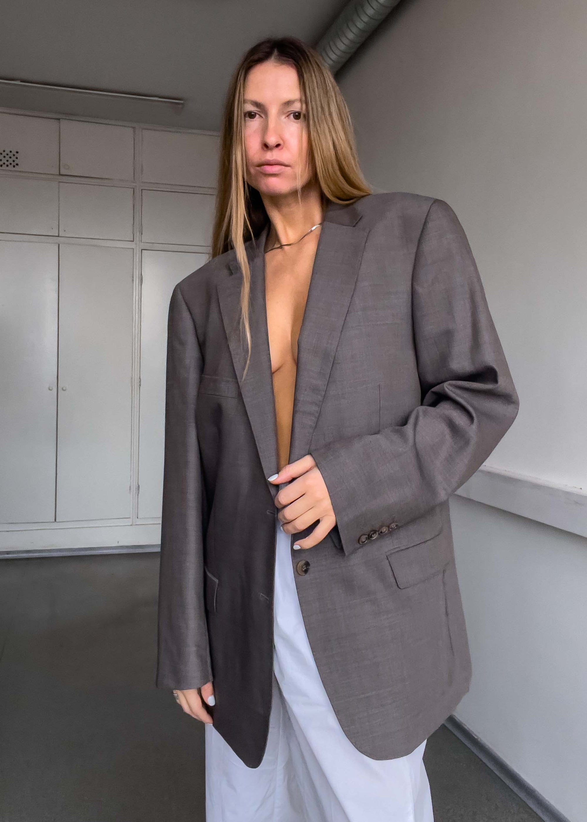 Vintage Brown Oversized Blazer