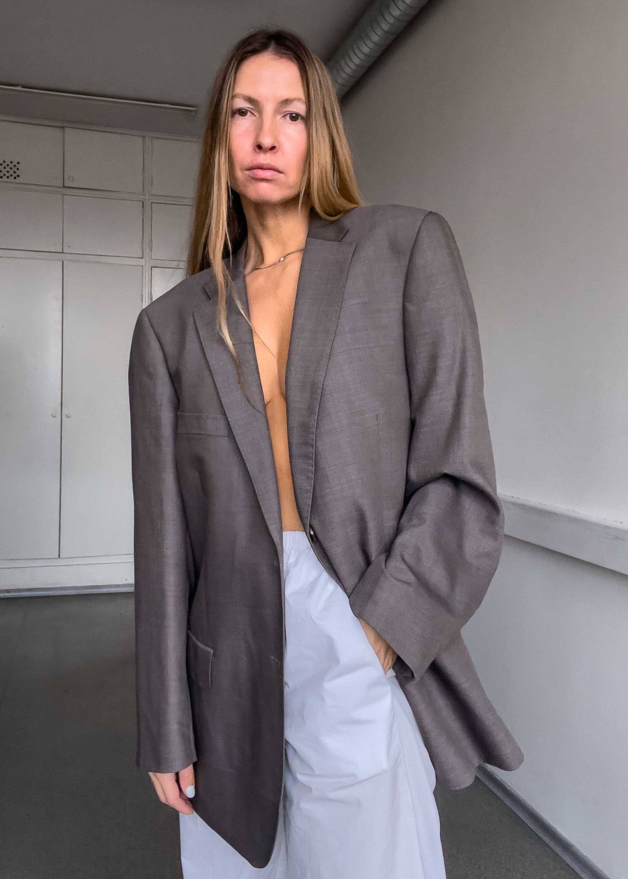 Vintage Brown Oversized Blazer