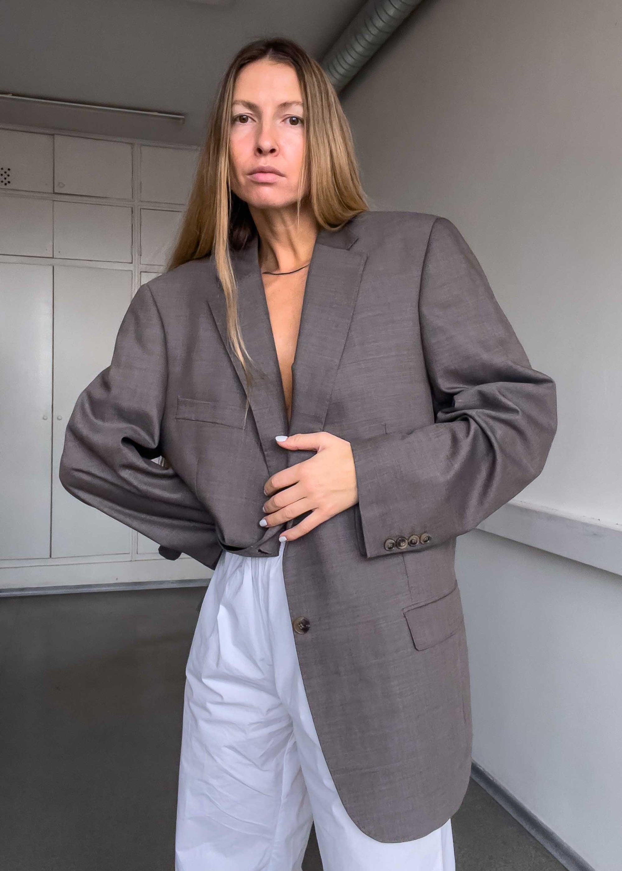 Vintage Brown Oversized Blazer