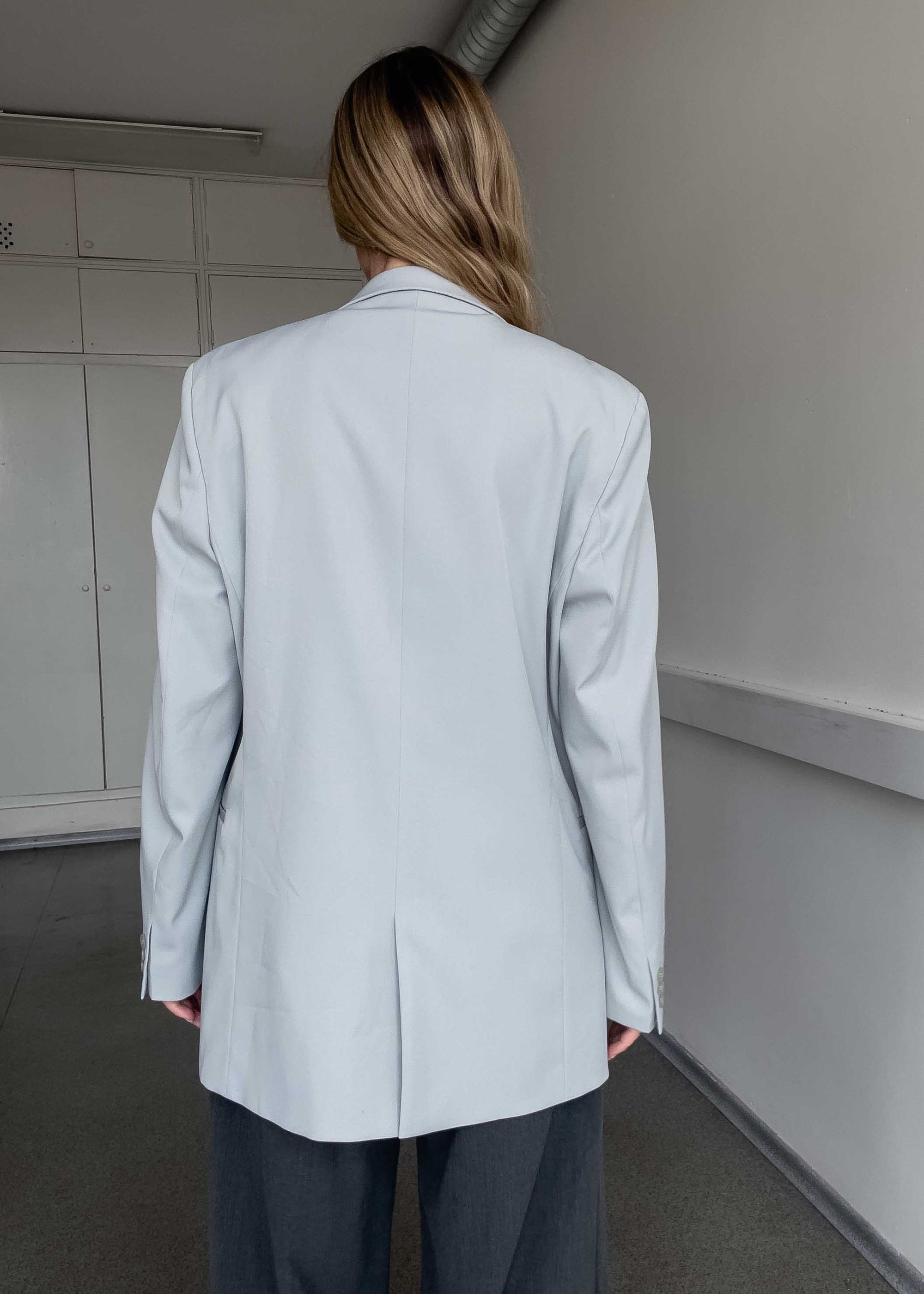 Vintage Light Grey Oversized Blazer