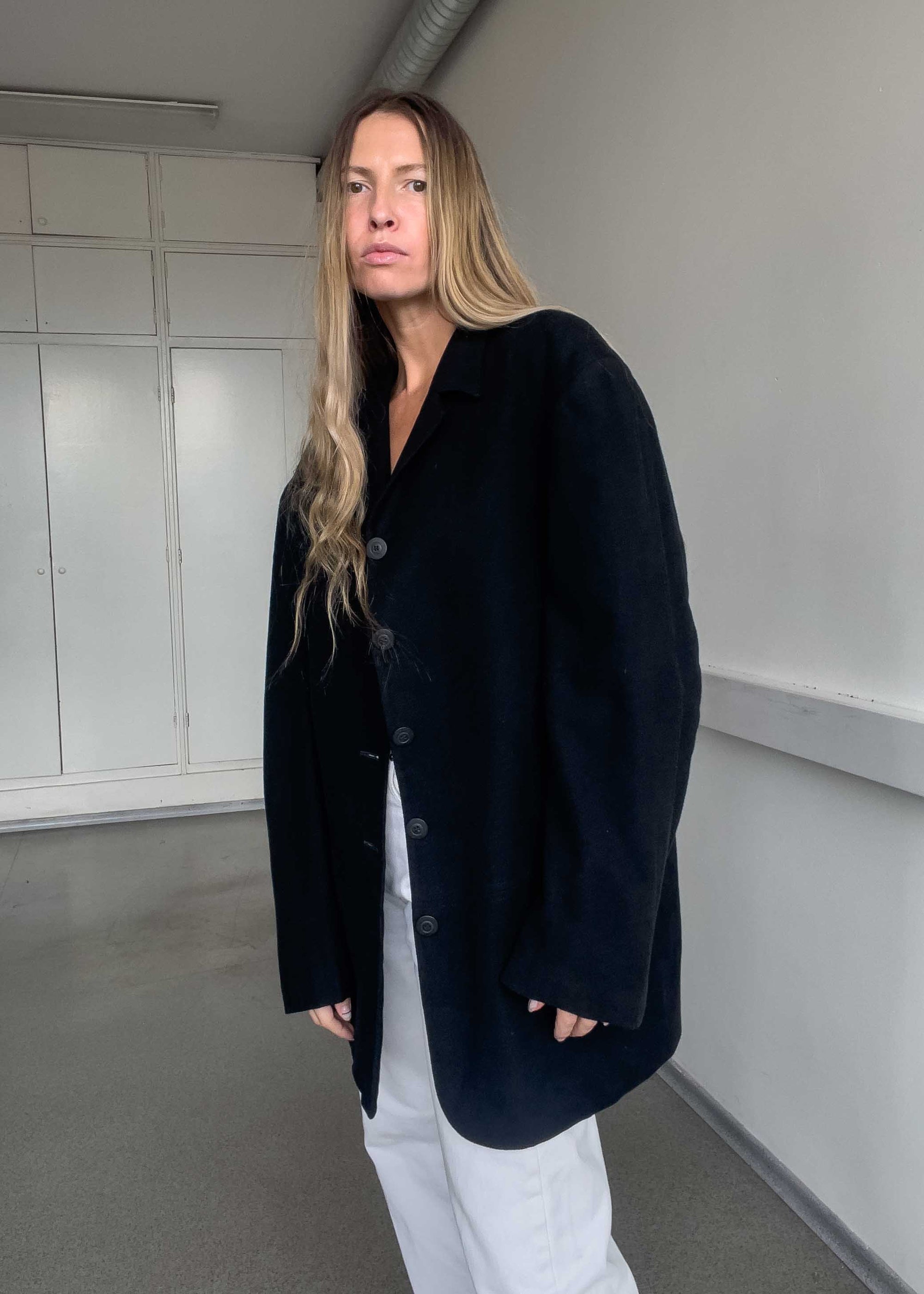 Vintage Black Oversized Blazer