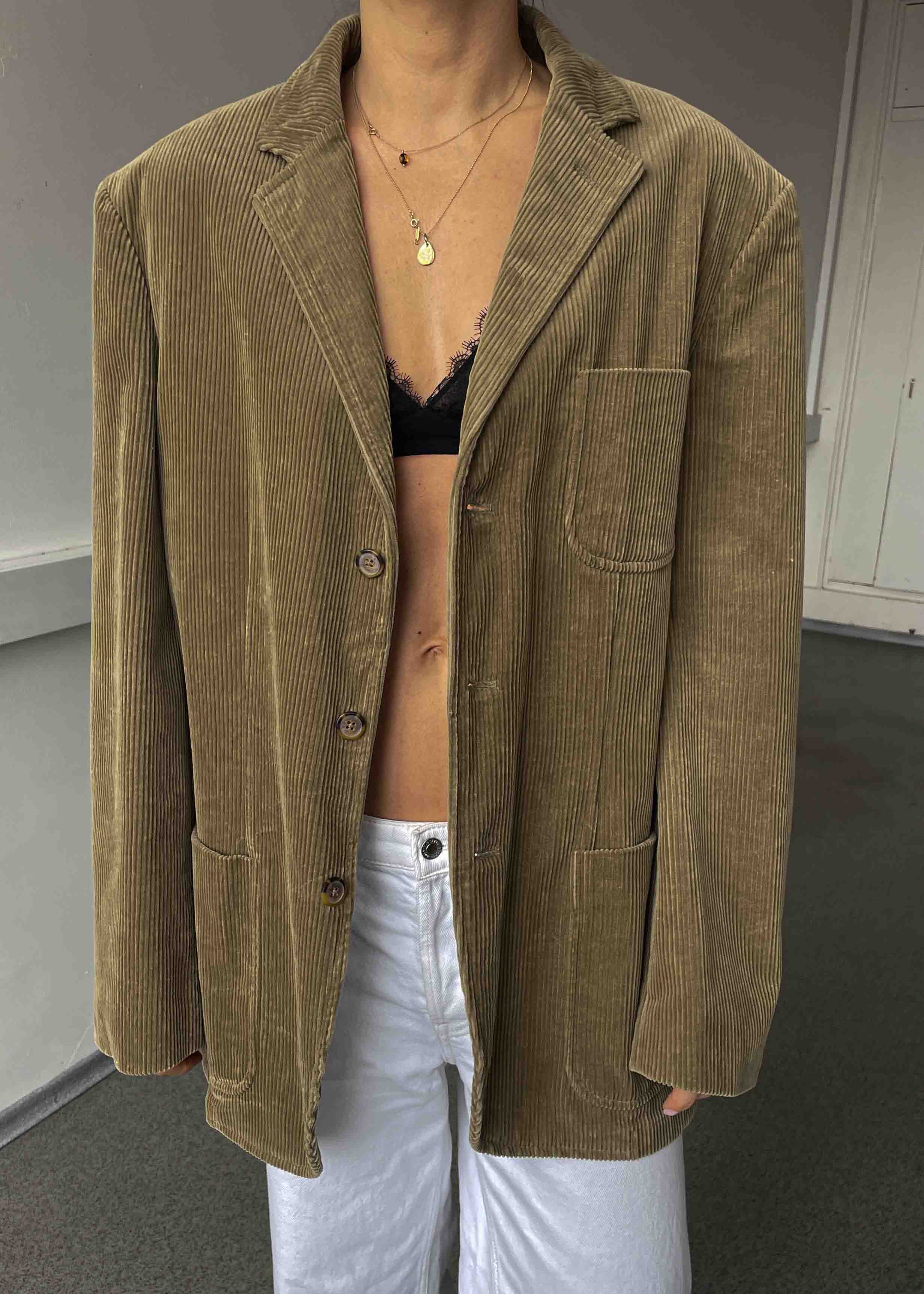 Vintage Beige Corduroy Oversized Blazer by GANT