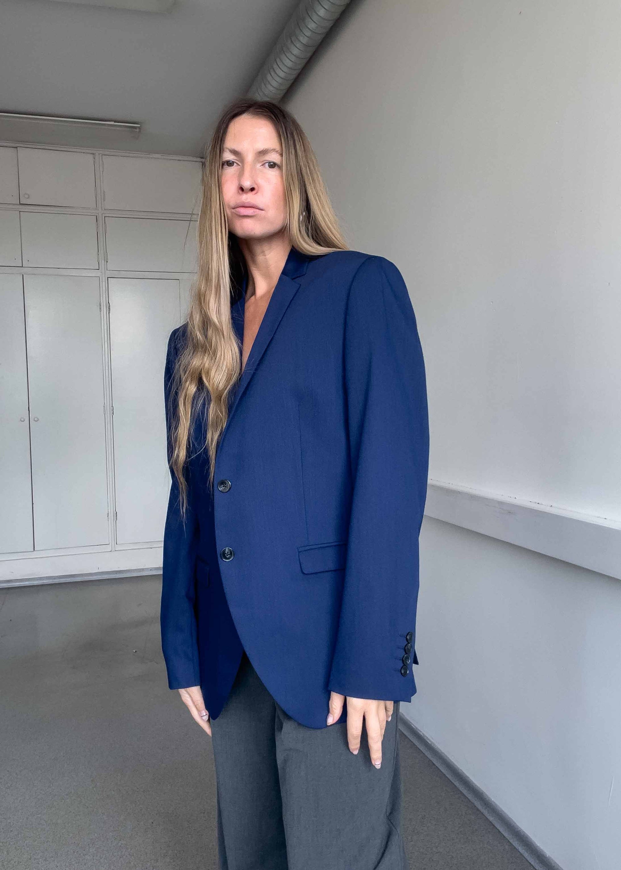Vintage Blue Oversized Blazer