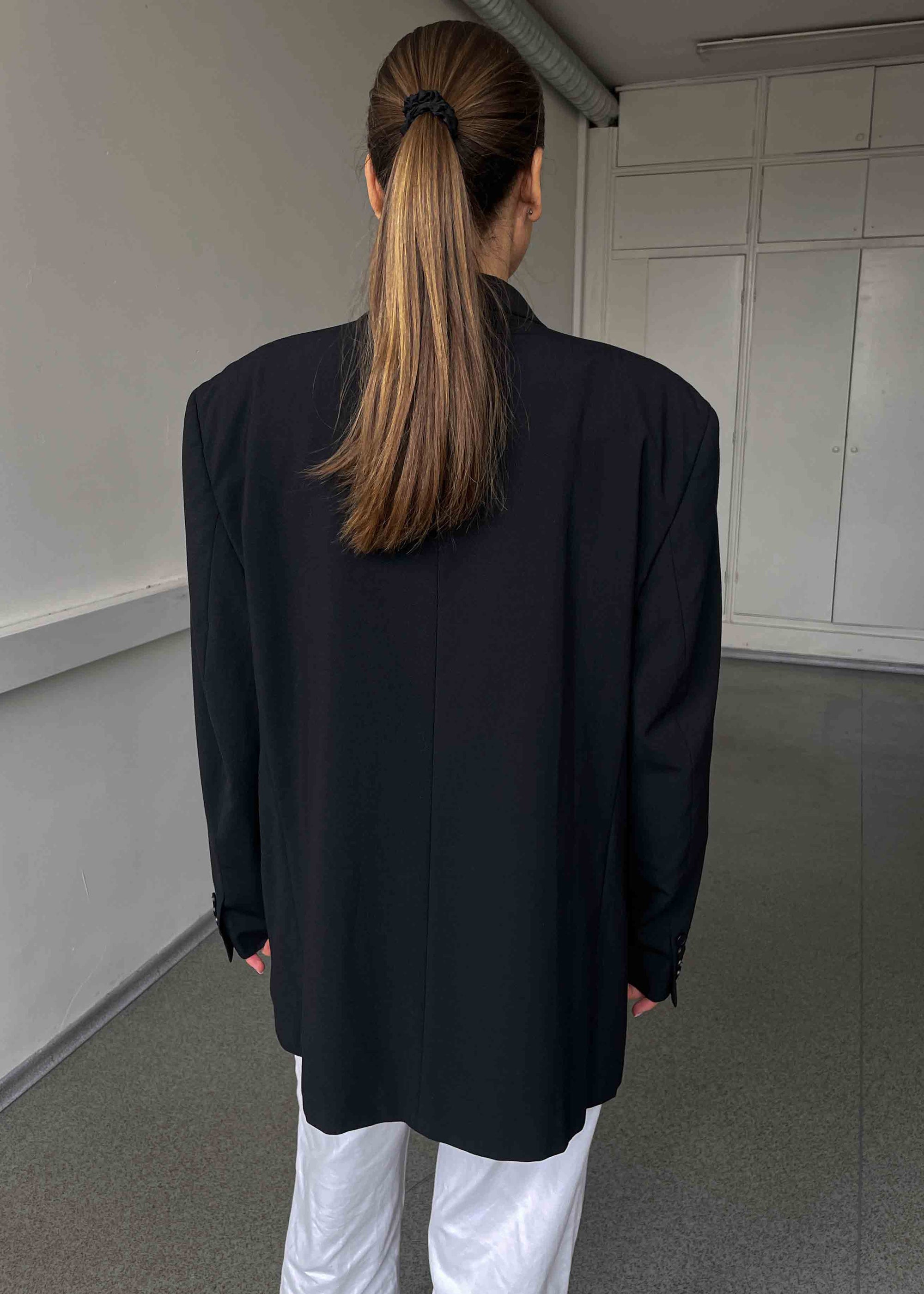 Vintage Classic Black Oversized Blazer by BATISTINI