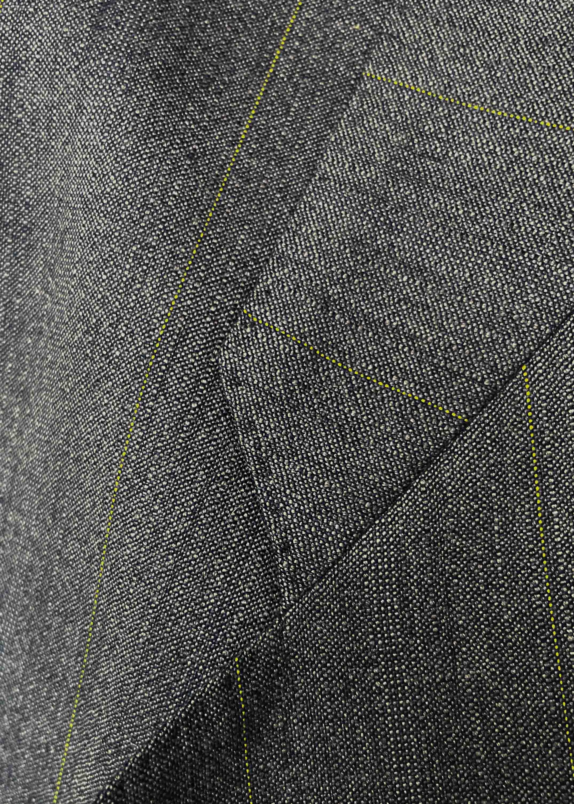 Vintage Grey Patterned Oversized 100% WOOL Blazer