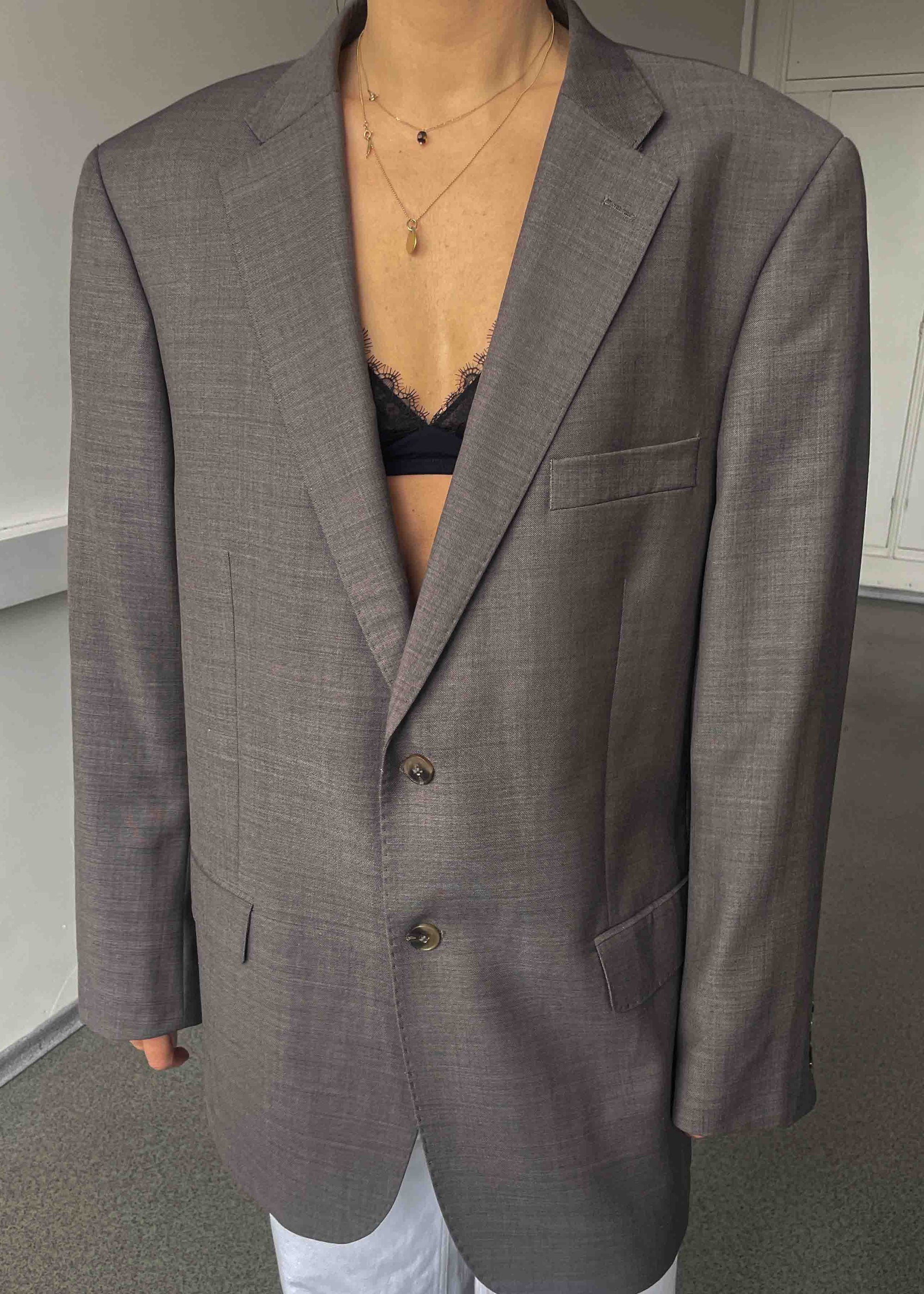 Vintage Brown Oversized Blazer