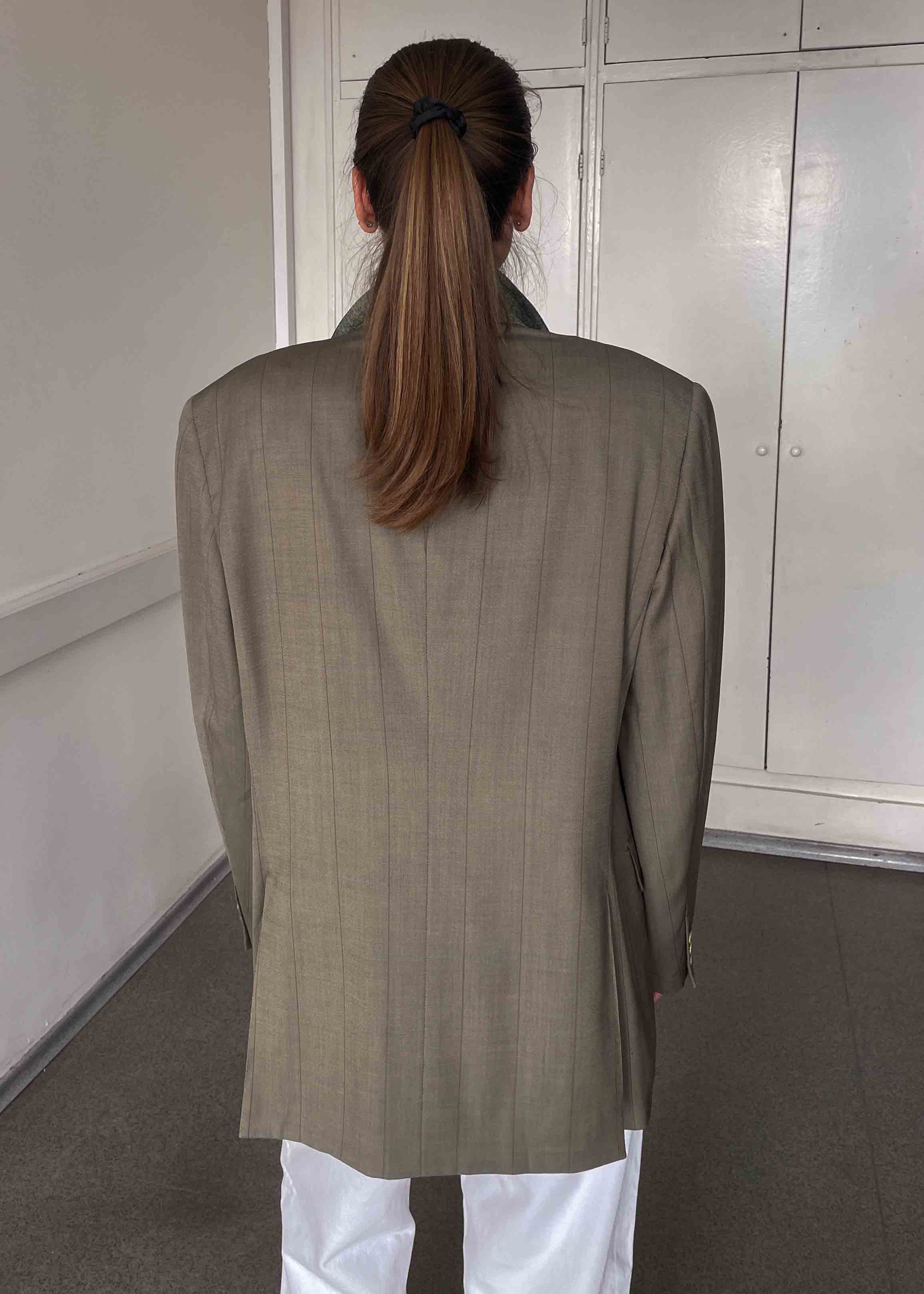 Vintage Sage Green Oversized Blazer by BURBERRY'S