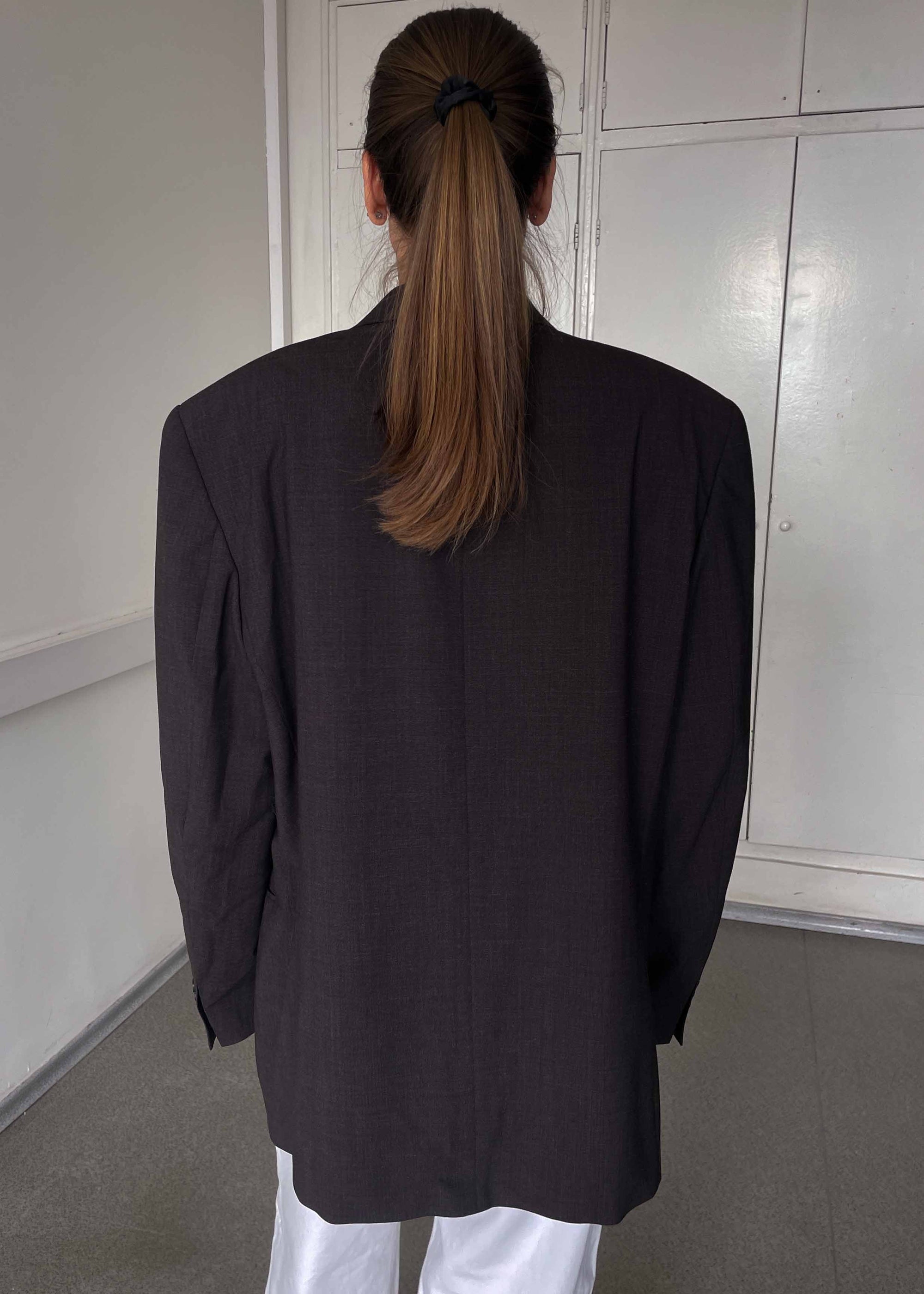 Vintage Brown Oversized Blazer by BATISTINI