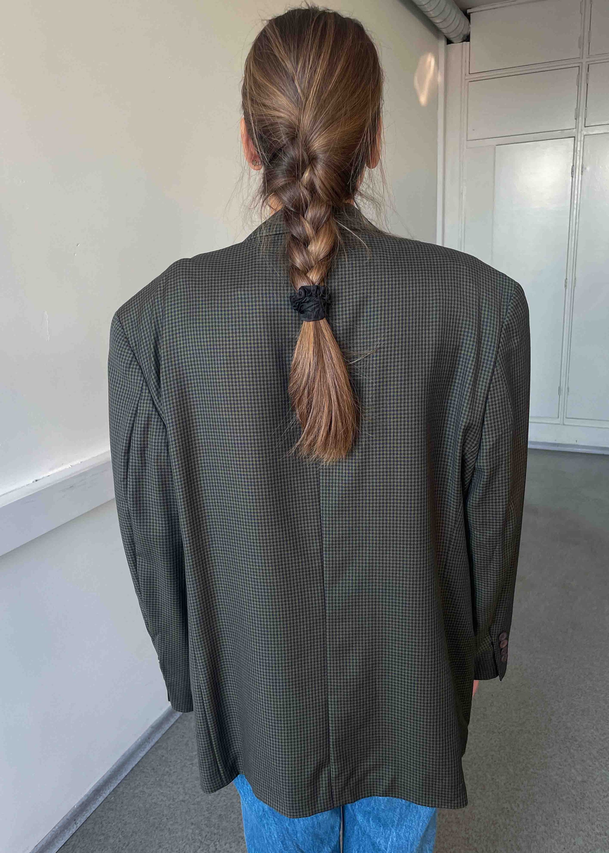 Vintage Green Checked 100 % WOOL Blazer Chaps by NAUTICA