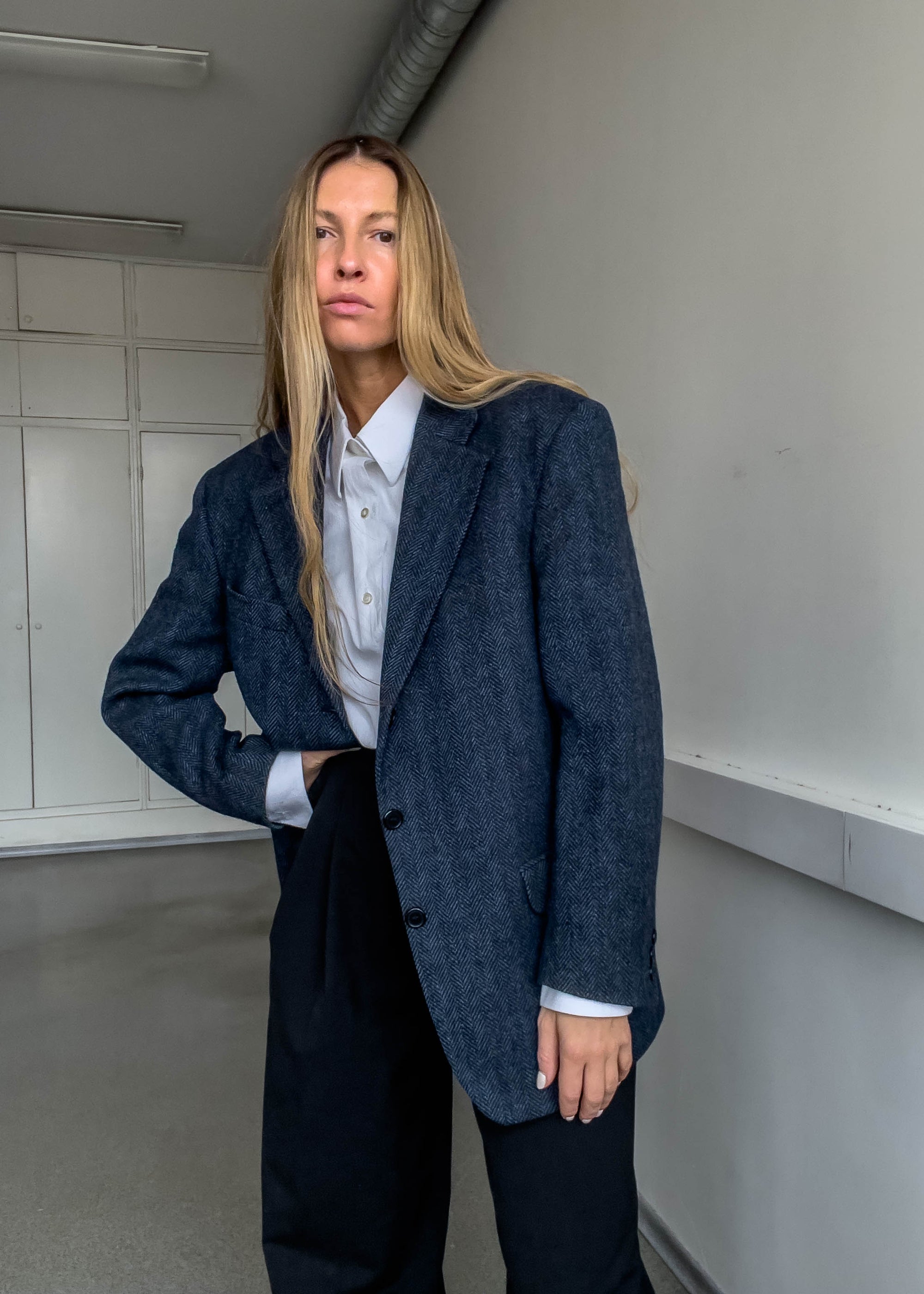 Vintage Blue Oversized Blazer