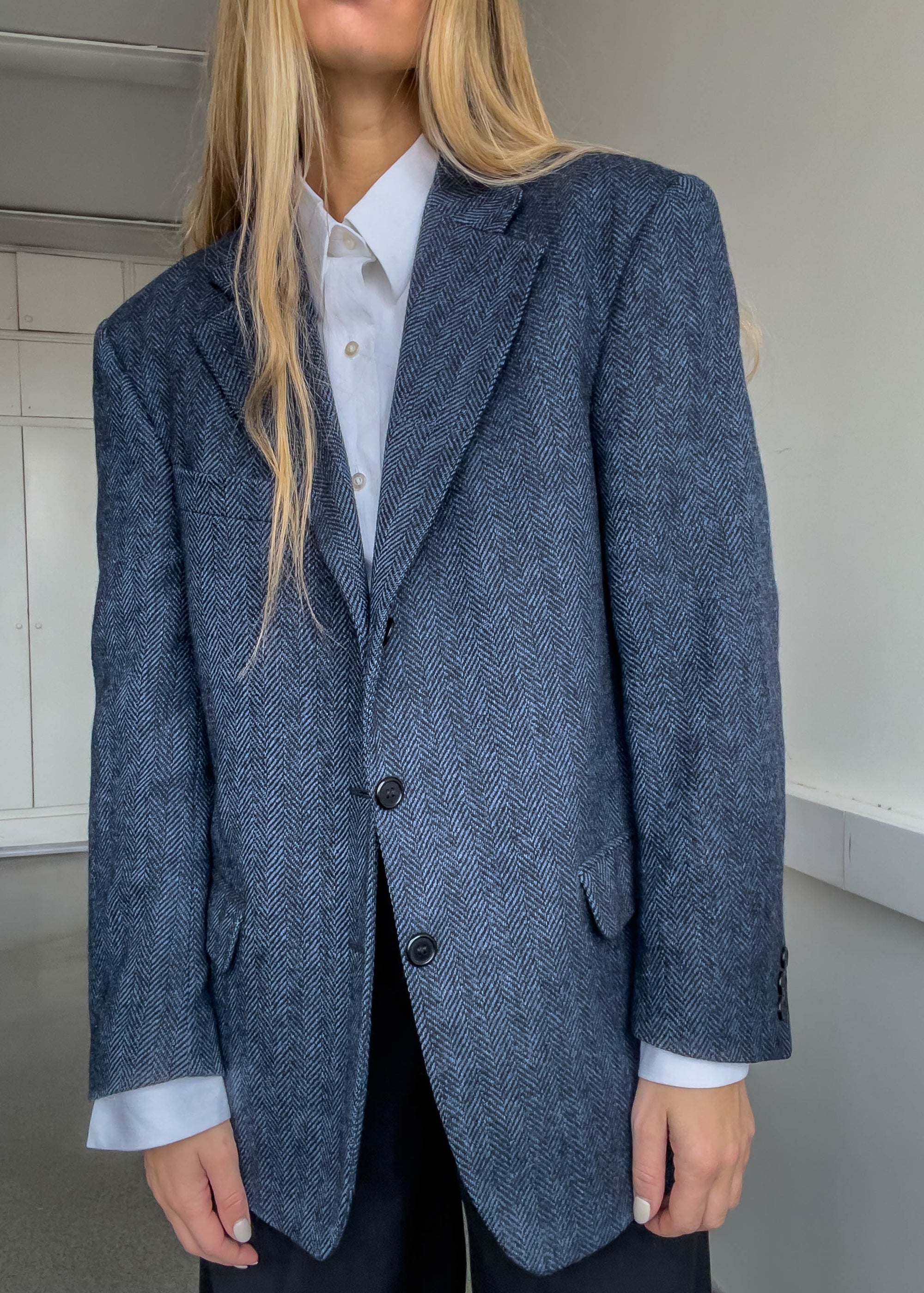 Vintage Blue Oversized Blazer