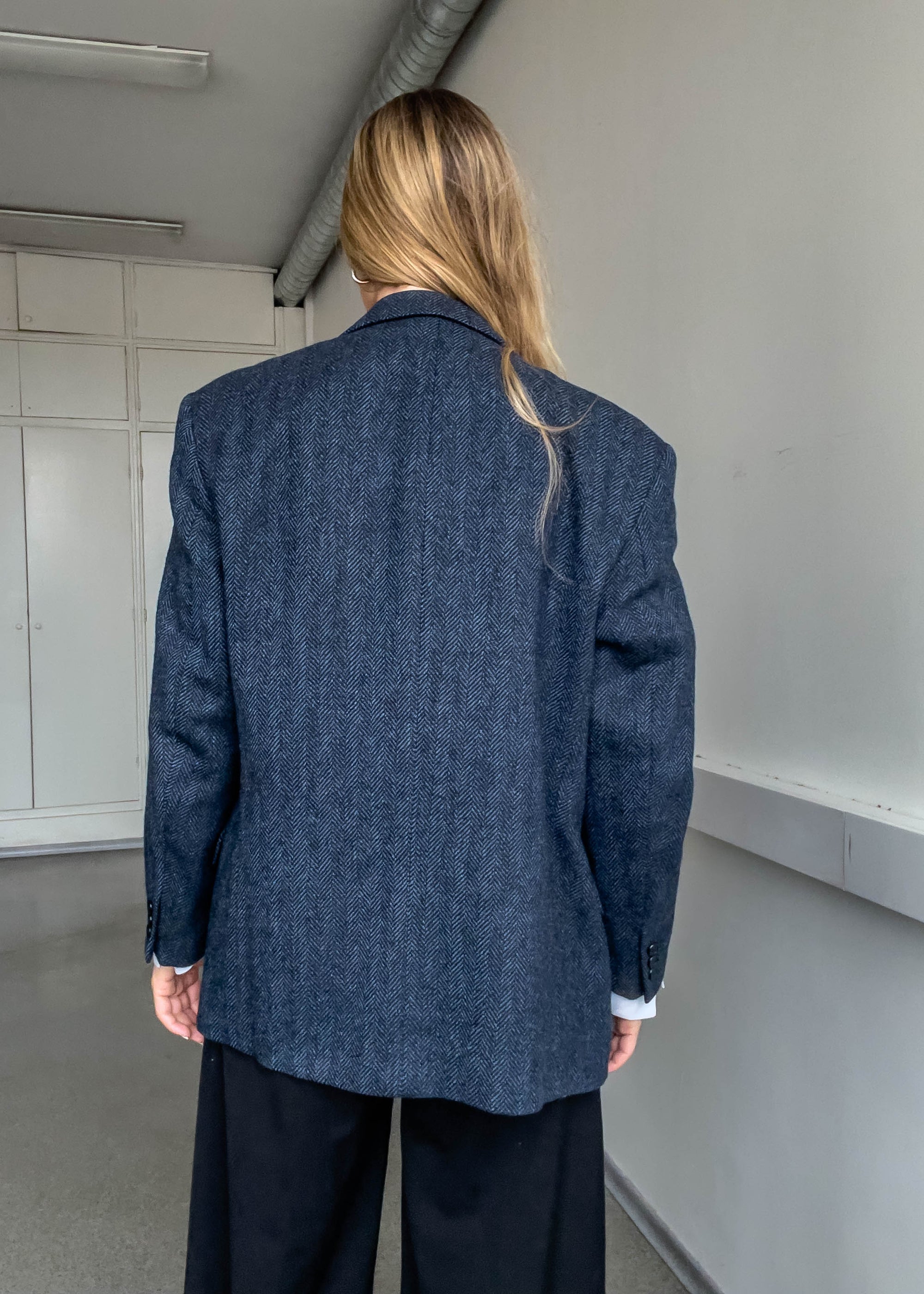 Vintage Blue Oversized Blazer