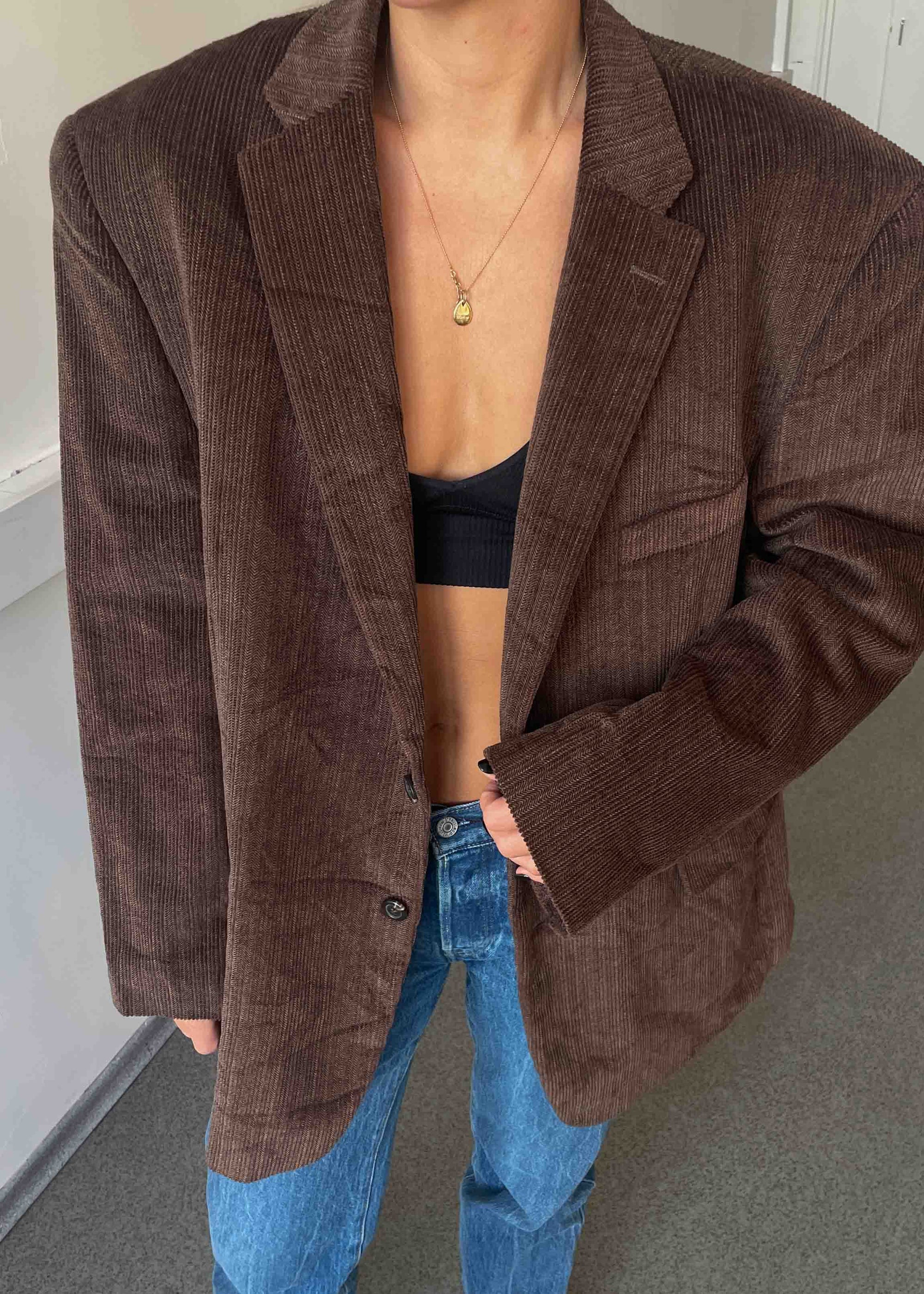Vintage Brown Corduroy Oversized Blazer Chaps by RALPH LAUREN