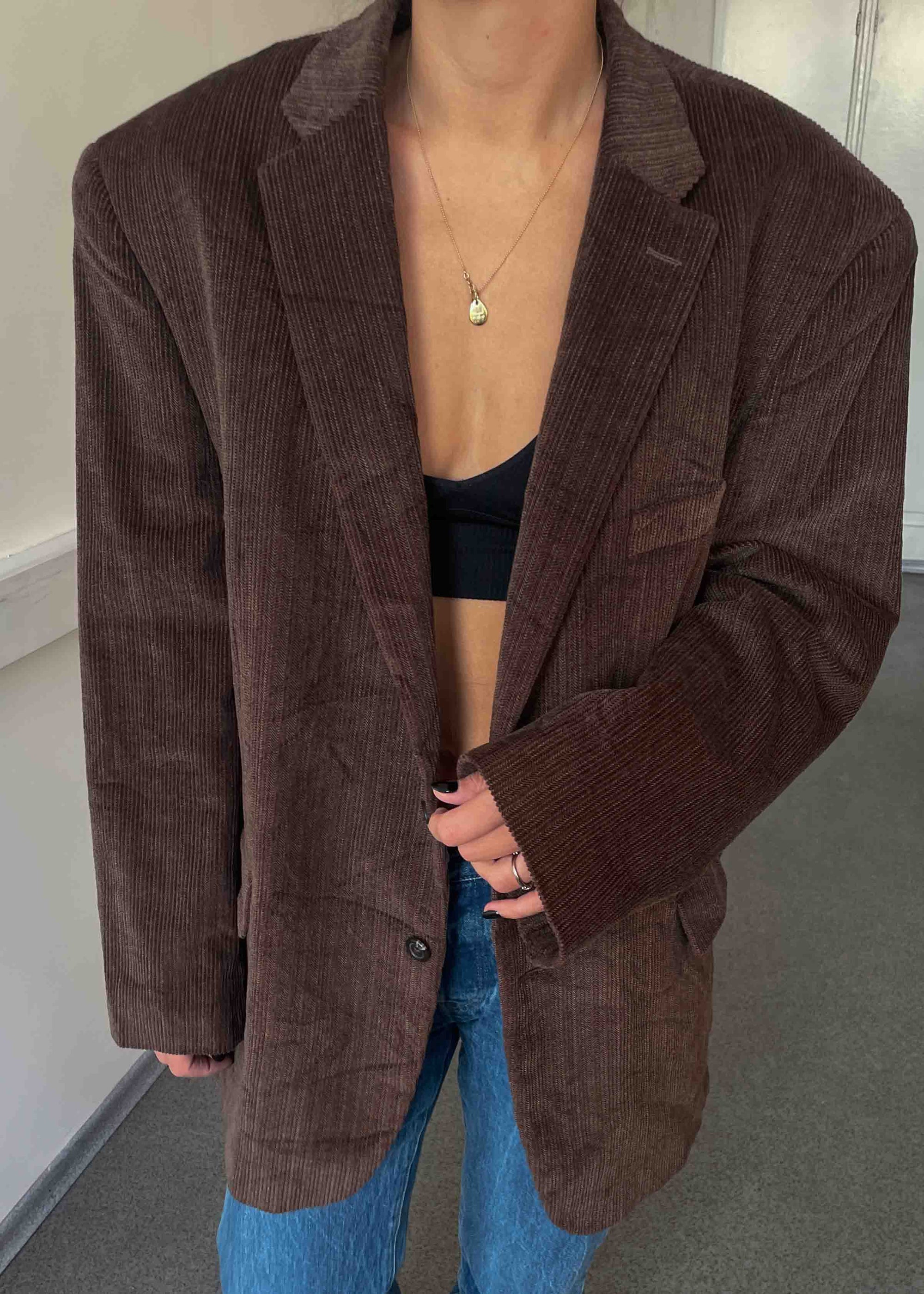 Vintage Brown Corduroy Oversized Blazer Chaps by RALPH LAUREN