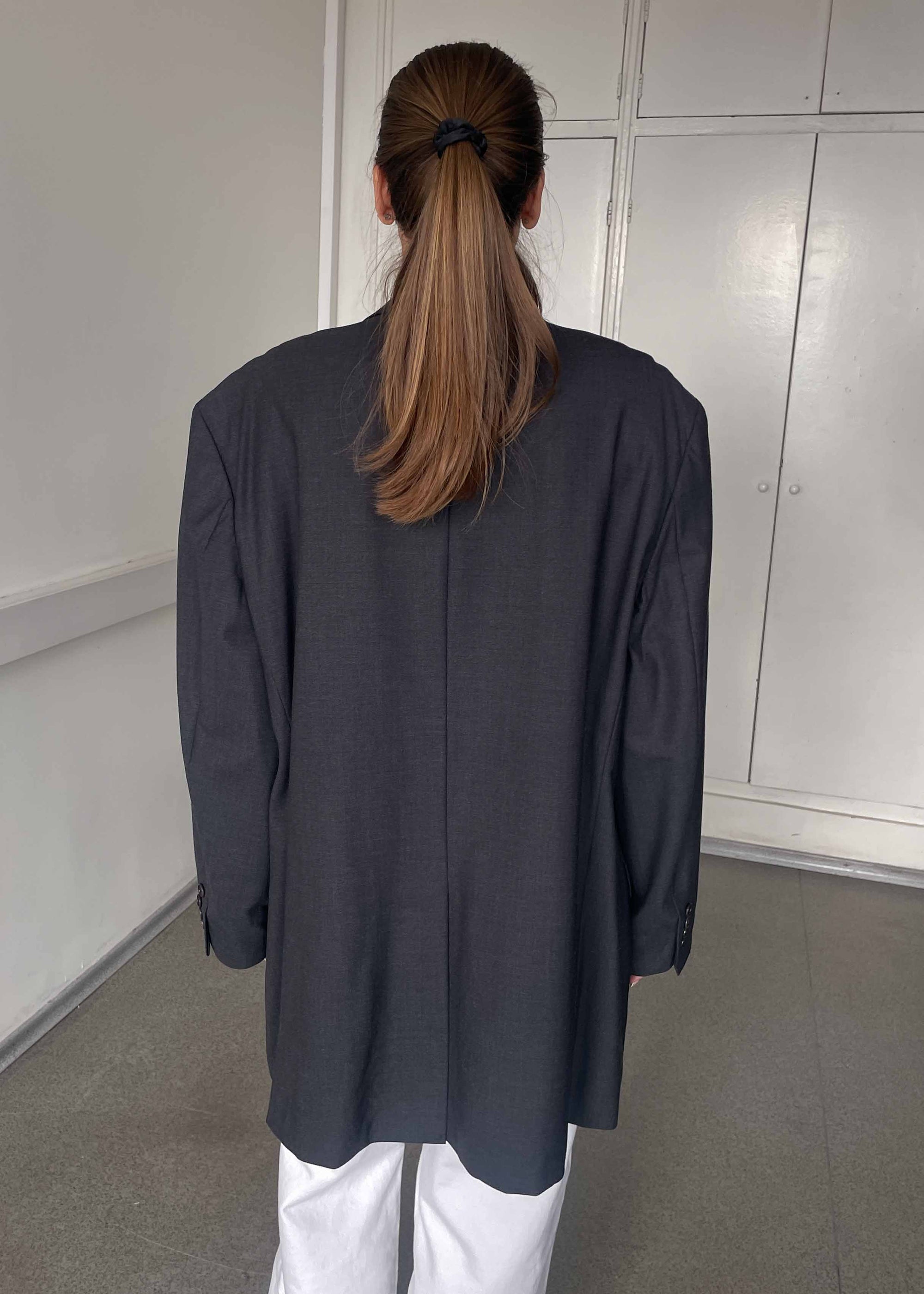 Vintage Grey Extra Oversized Blazer by BROOK BROTHERS