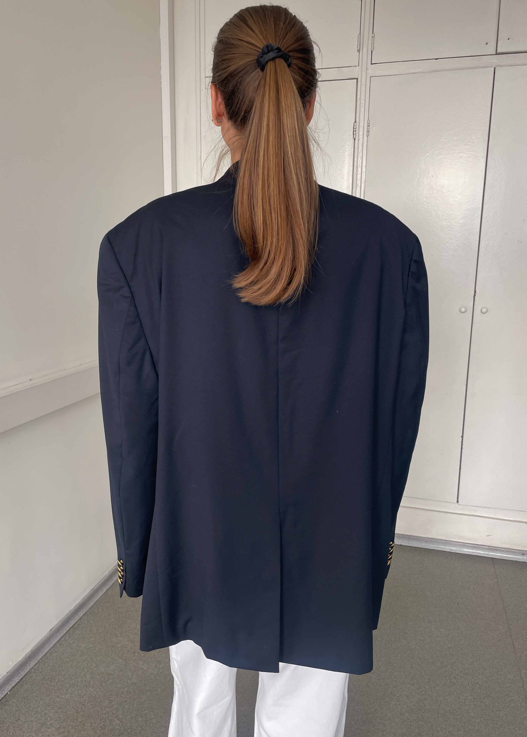 Vintage Navy Blue 100 % WOOL Blazer Chaps by RALPH LAUREN