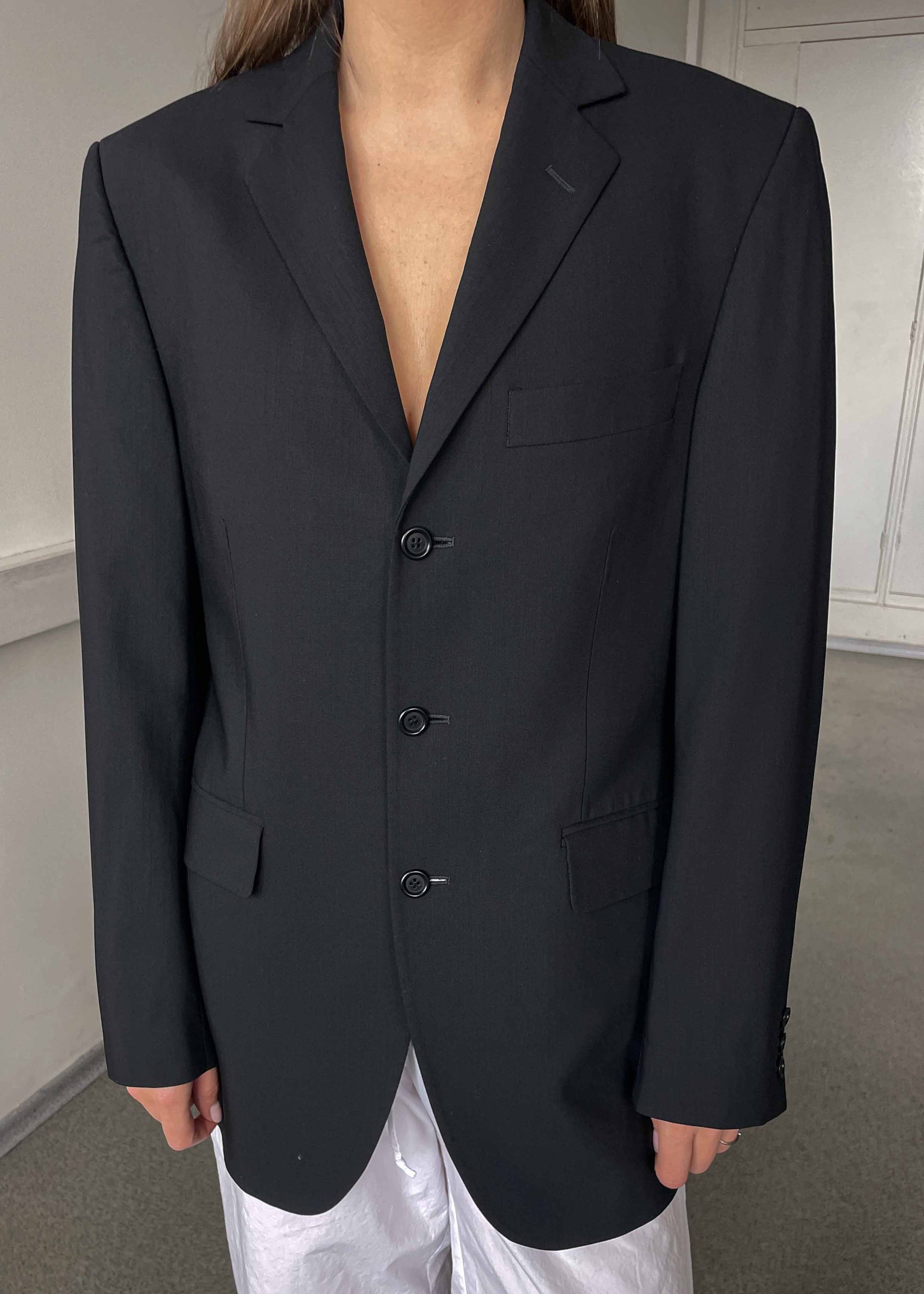 Vintage Classic Black Oversized Blazer