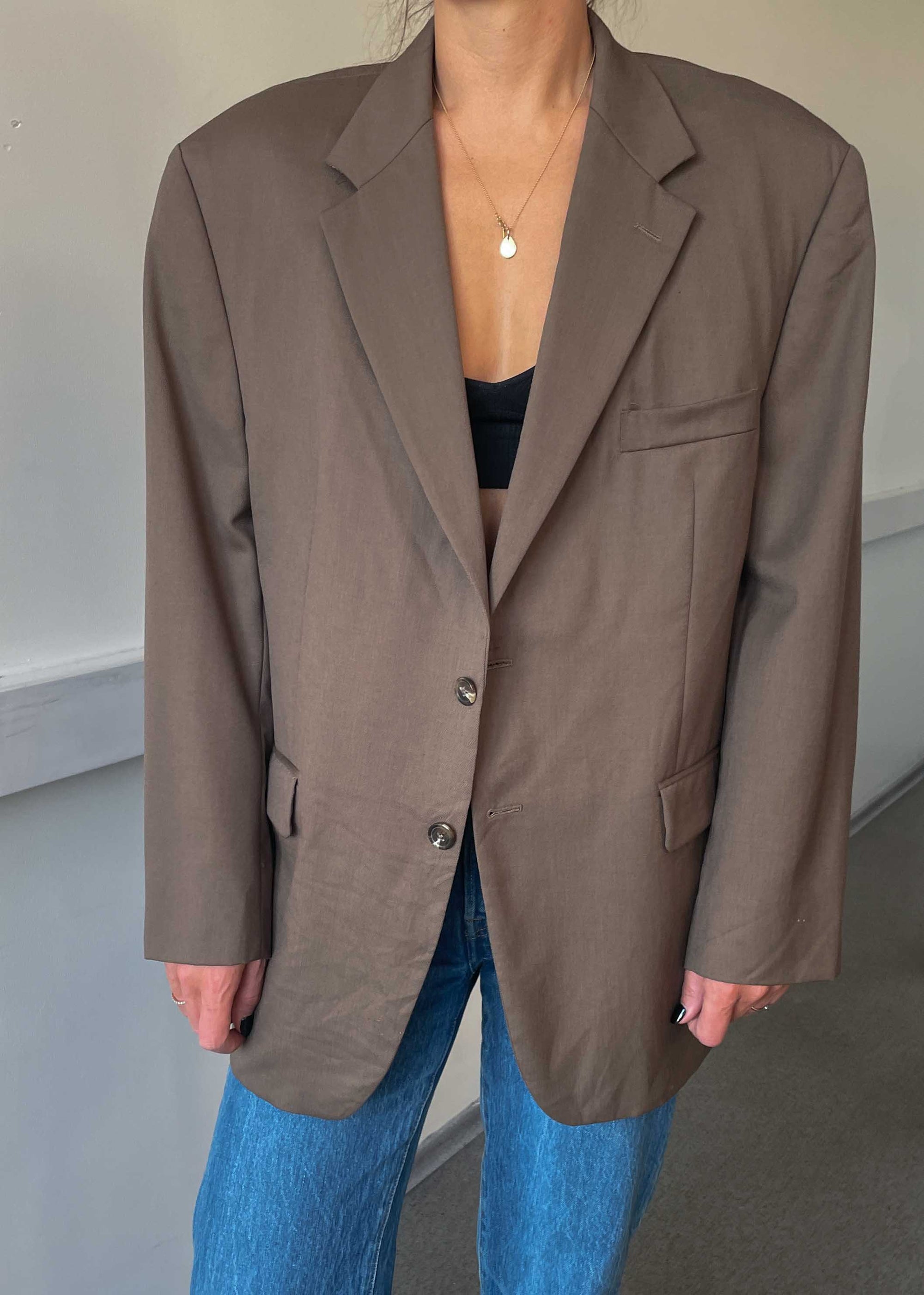 Vintage Camel Brown 100% WOOL Blazer Chaps by RALPH LAUREN