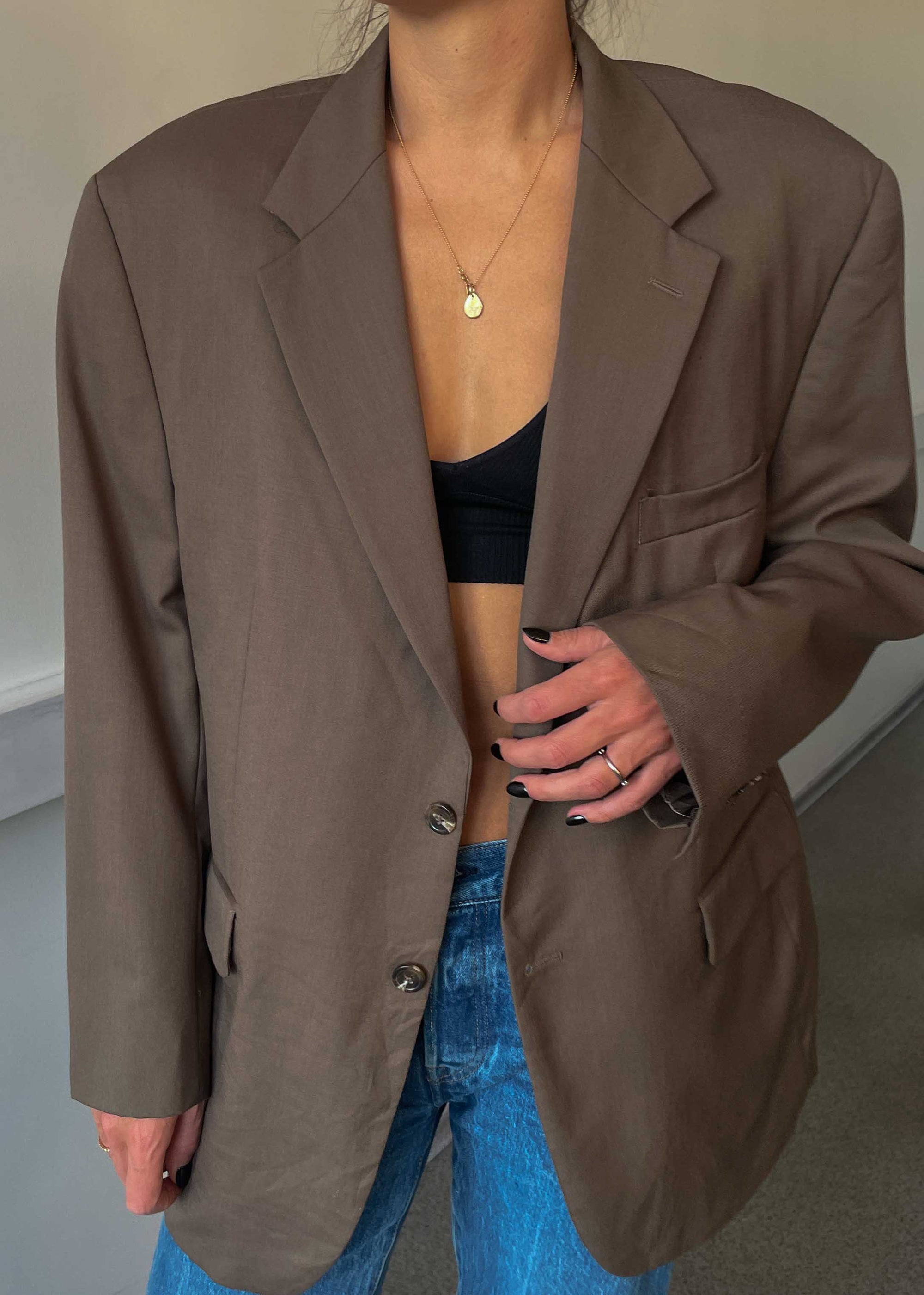 Vintage Camel Brown 100% WOOL Blazer Chaps by RALPH LAUREN