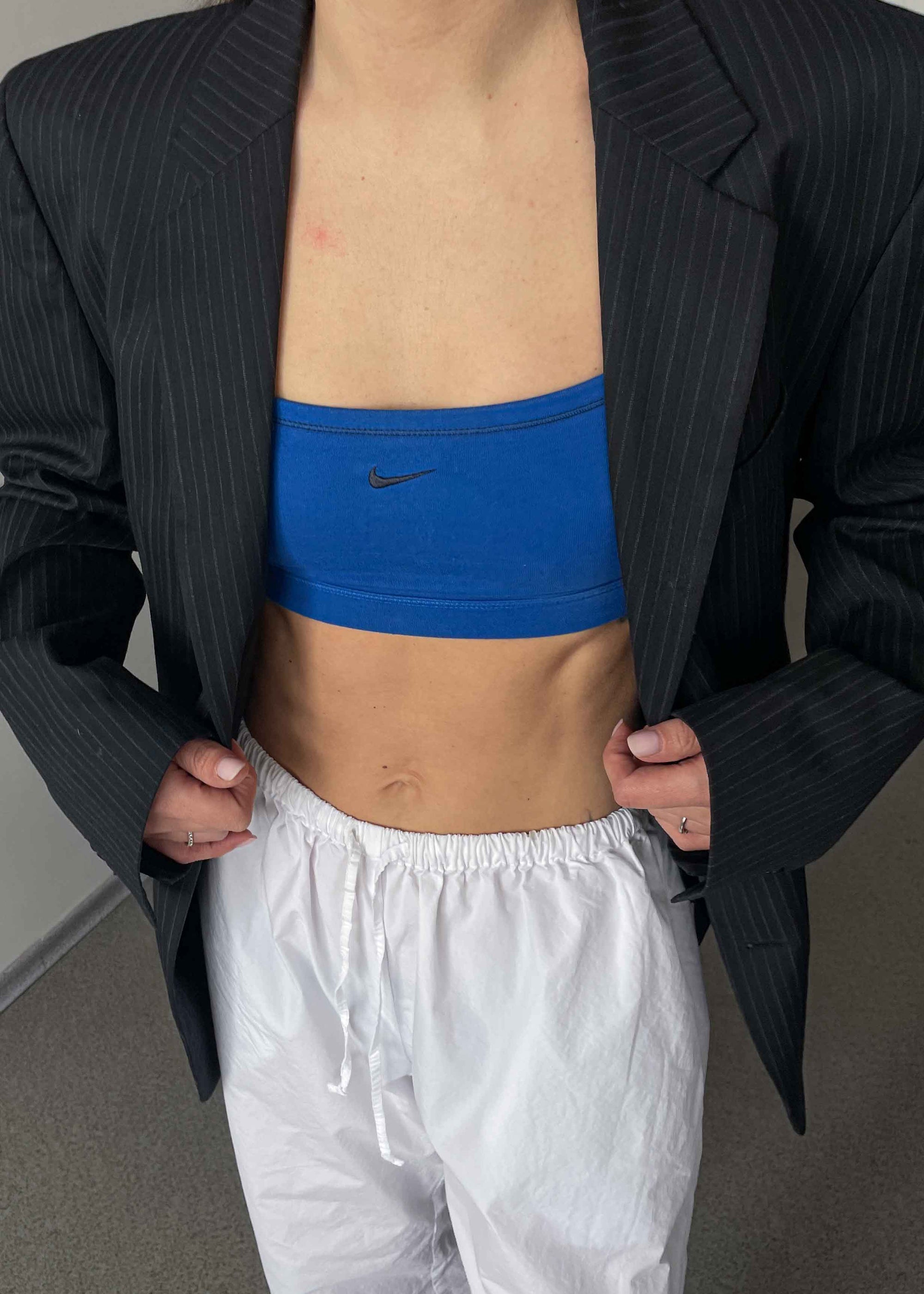 Vintage Black Striped Smaller Fit Blazer