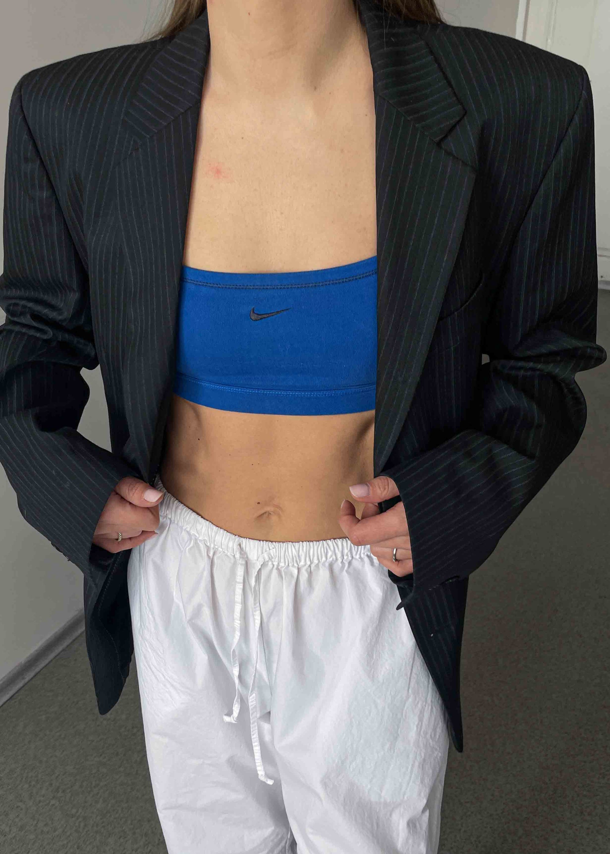 Vintage Black Striped Smaller Fit Blazer