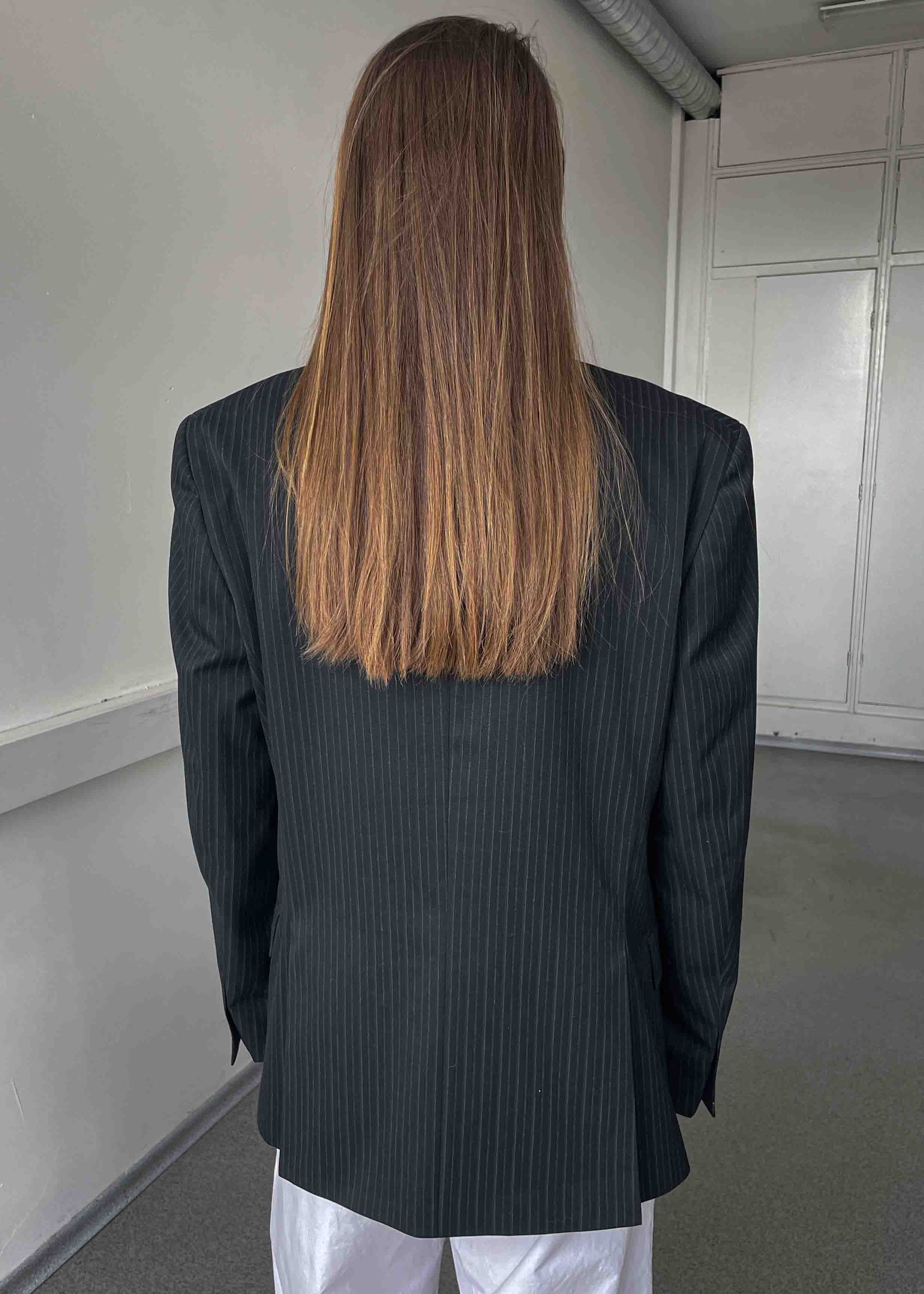 Vintage Black Striped Smaller Fit Blazer