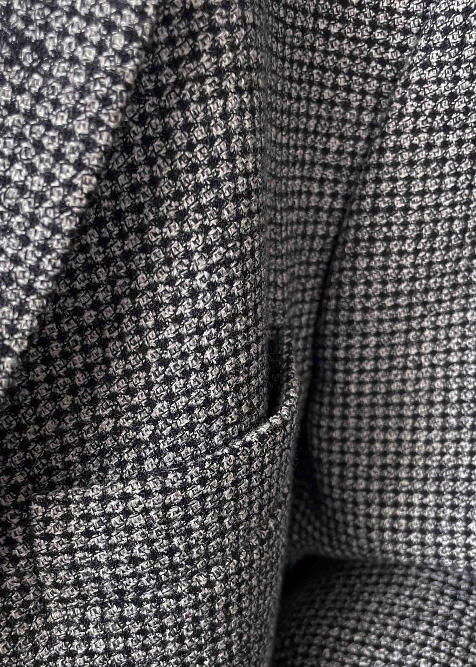 Vintage Black & White Patterned Oversized Blazer