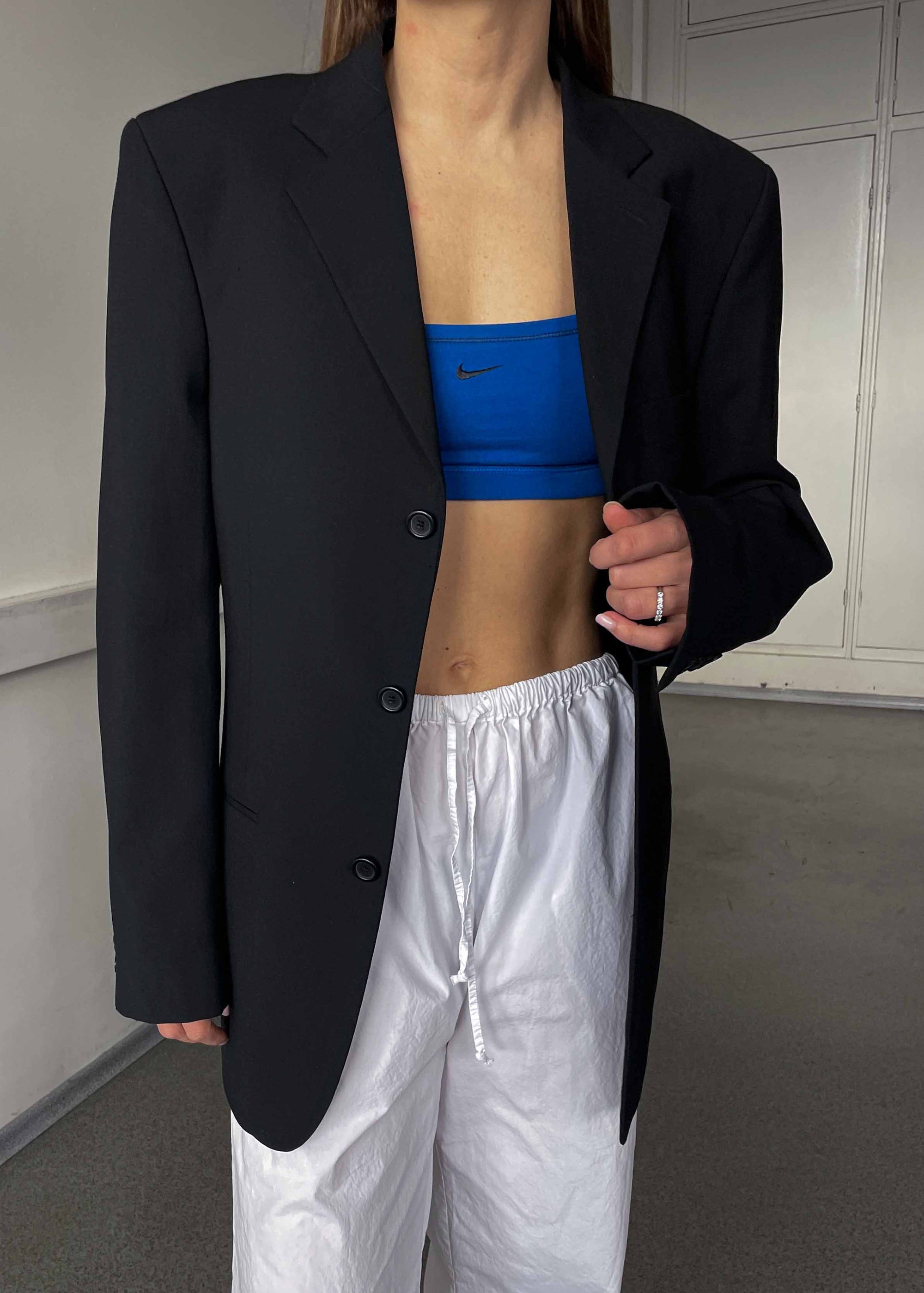 Vintage Black Oversized Blazer by BATISTINI