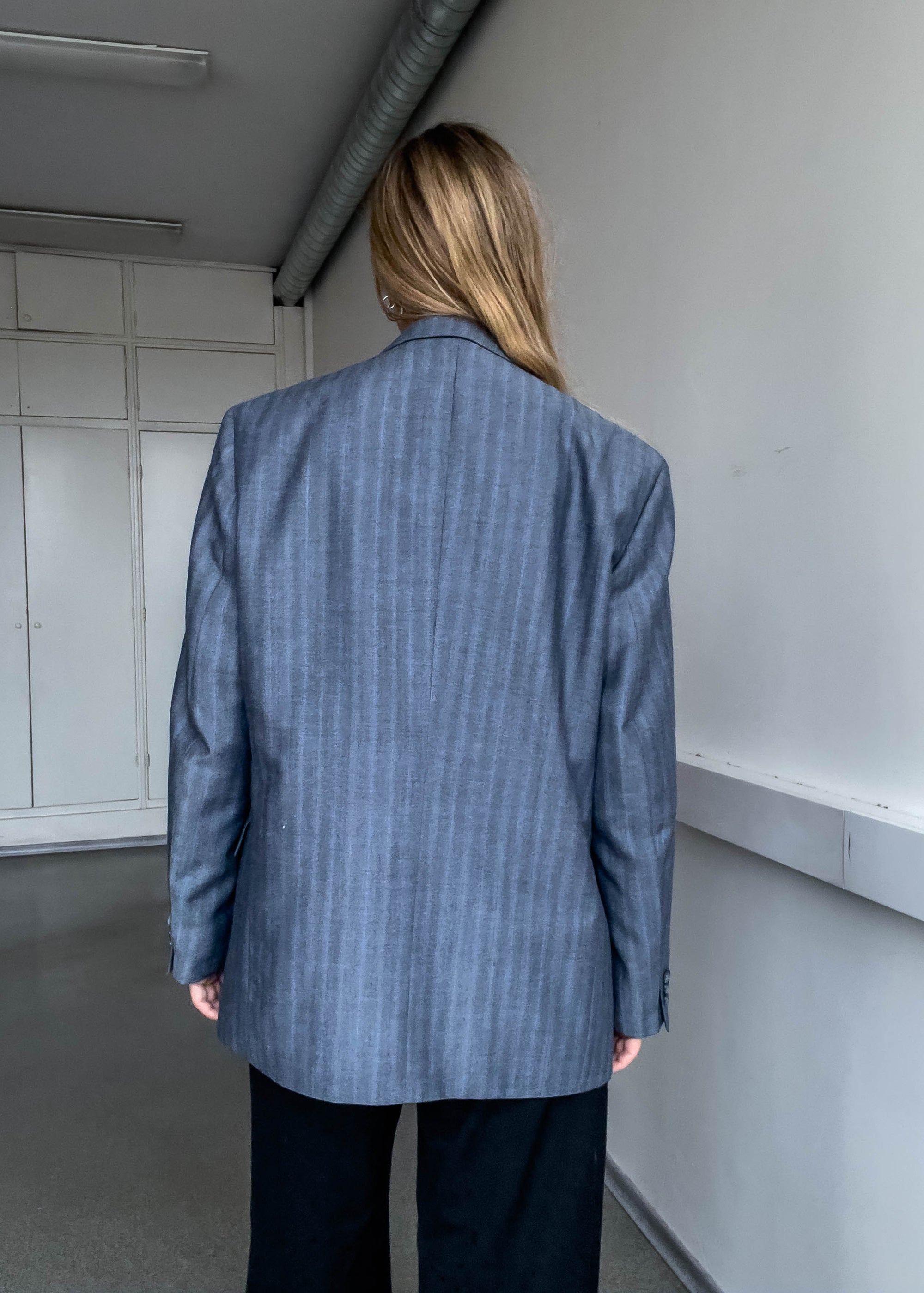 Vintage Blue Oversized Blazer